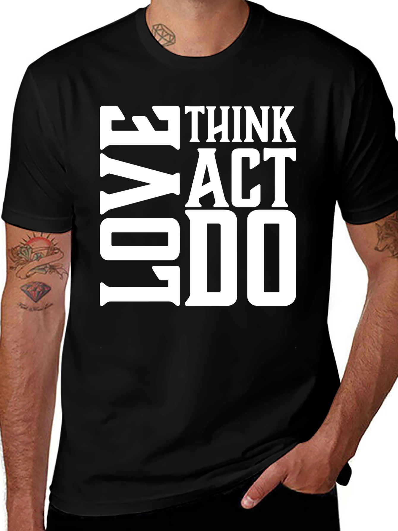 Variant 3 of Think Act Love Do Graphic Tee - Motivational Shirt