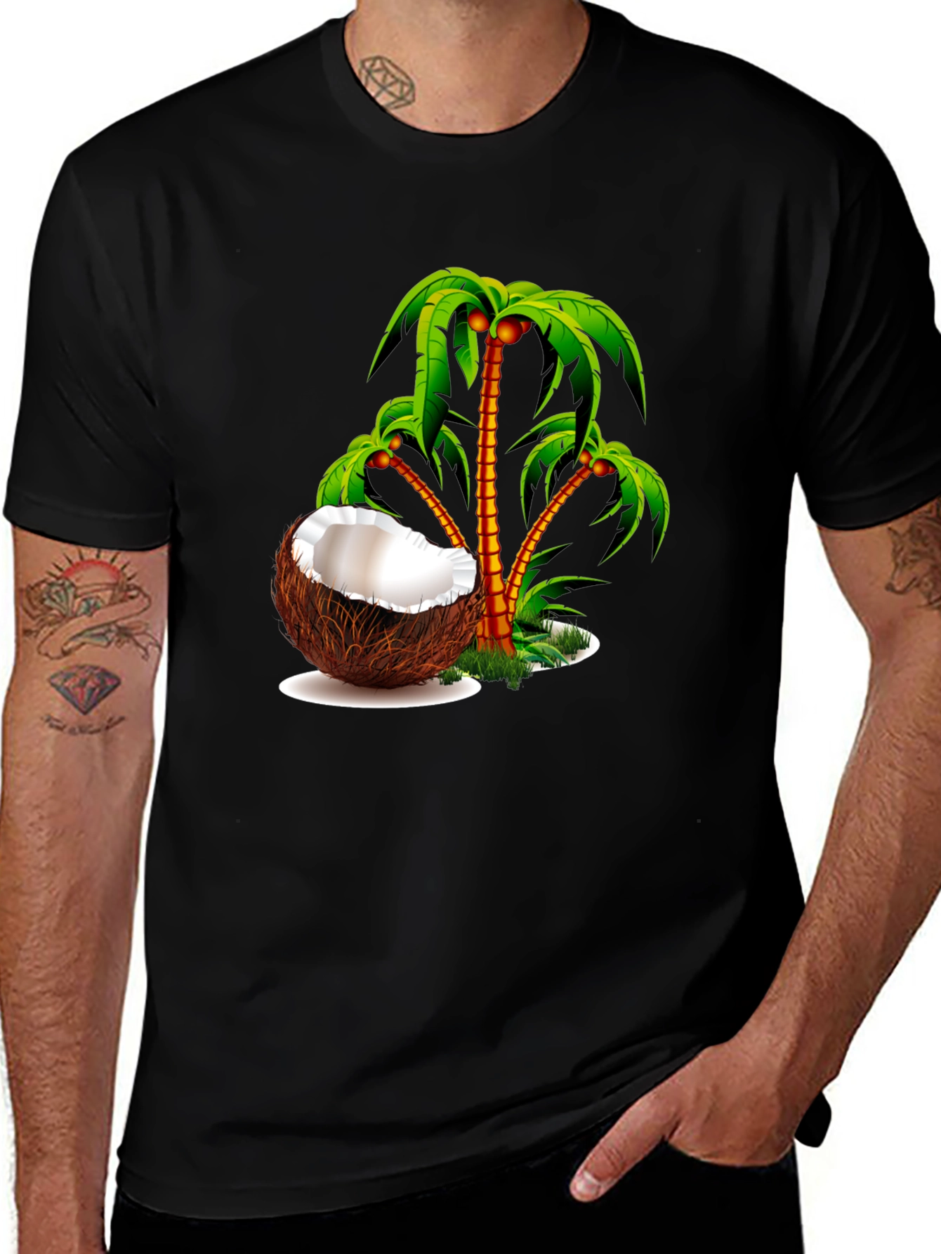 Coconut Palm Tree T-Shirt - Island Style
