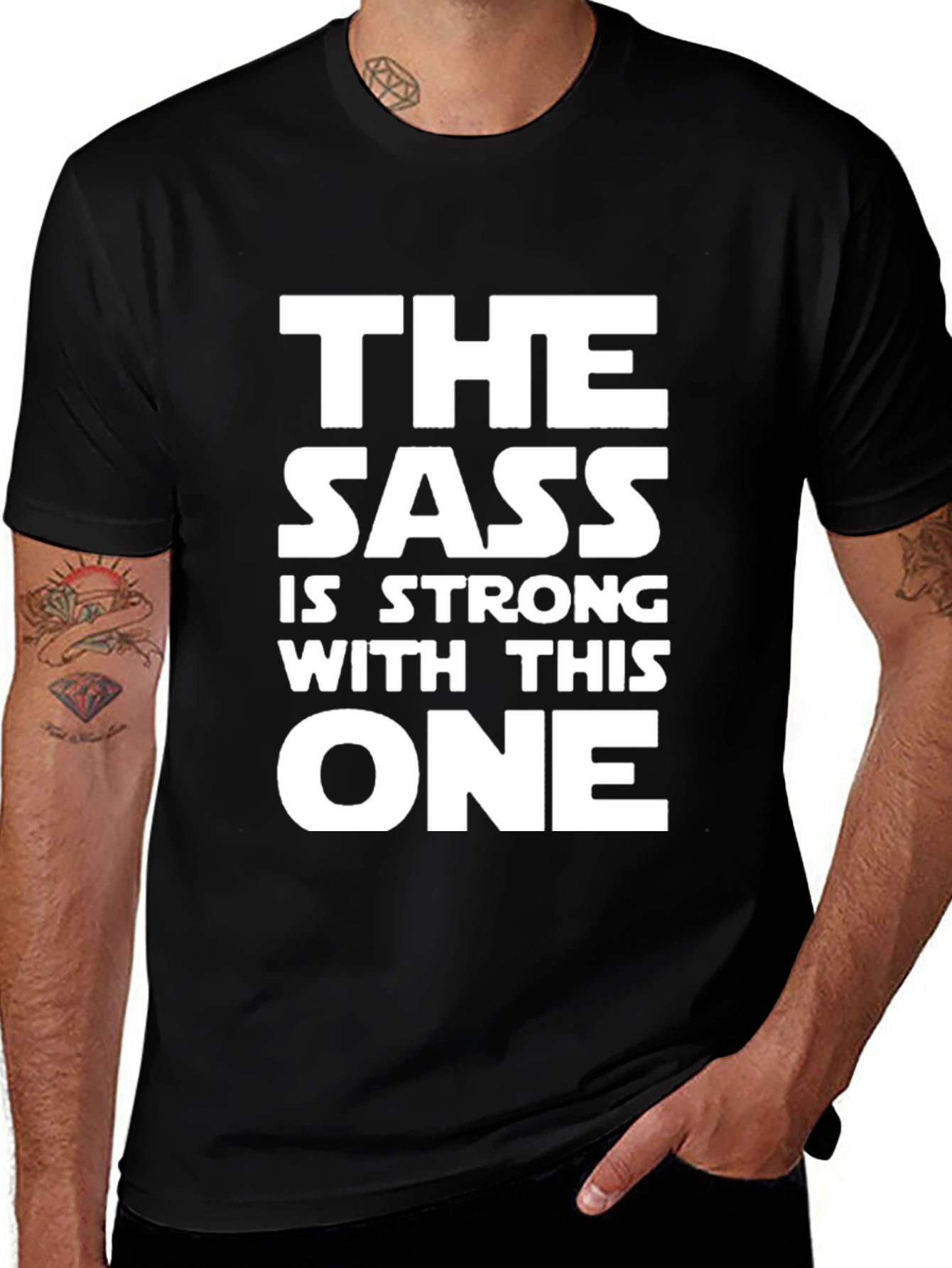 Variant 4 of The Sass is Strong Graphic T-Shirt - Black