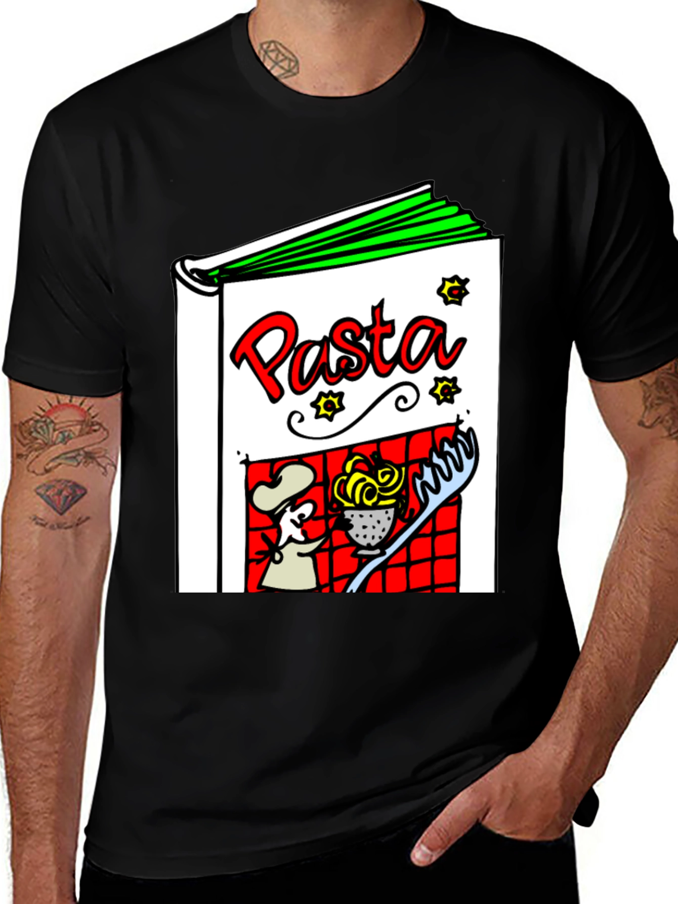 Variant 5 of Pasta Cookbook Graphic T-Shirt - Unisex