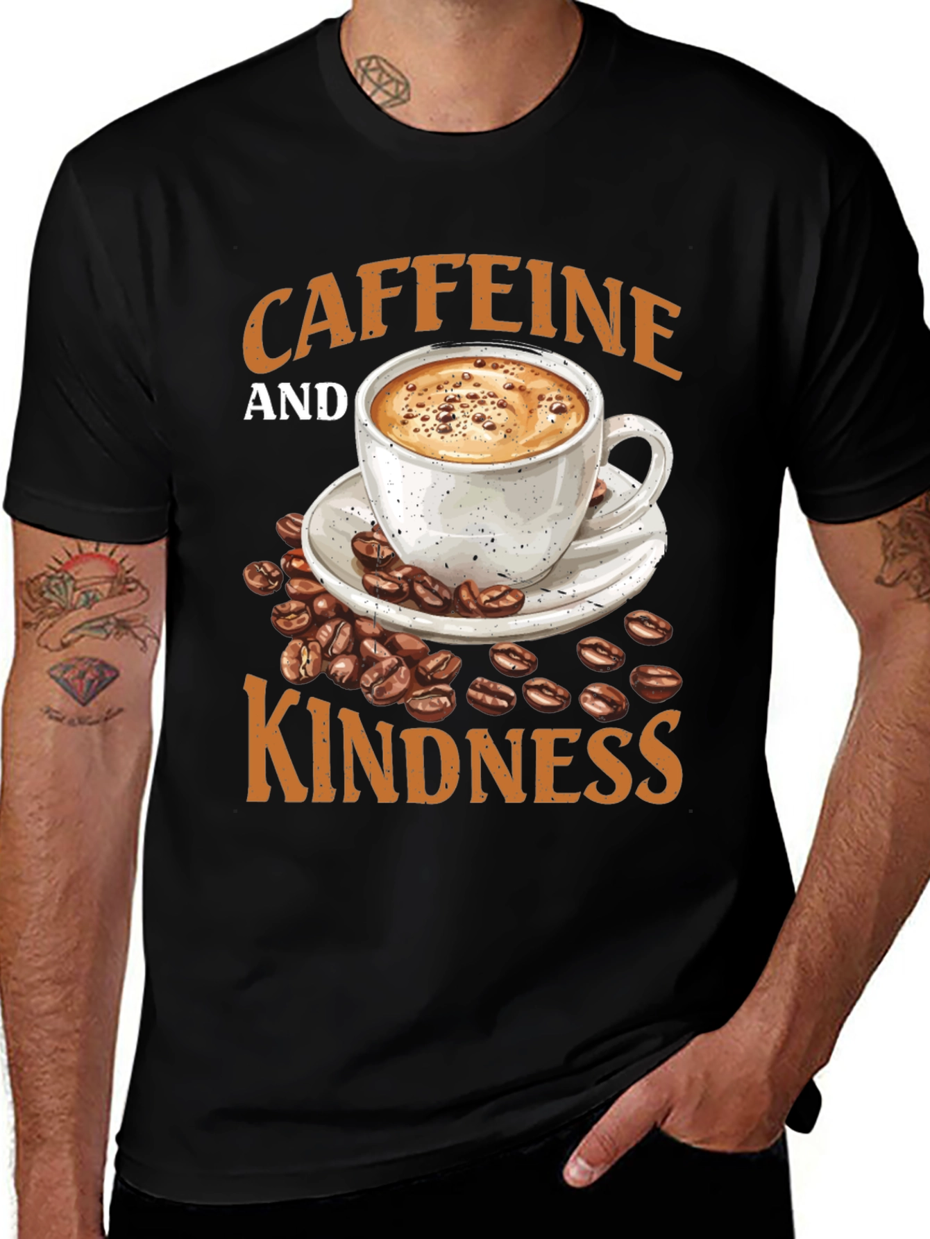 Variant 4 of Caffeine and Kindness Graphic T-Shirt