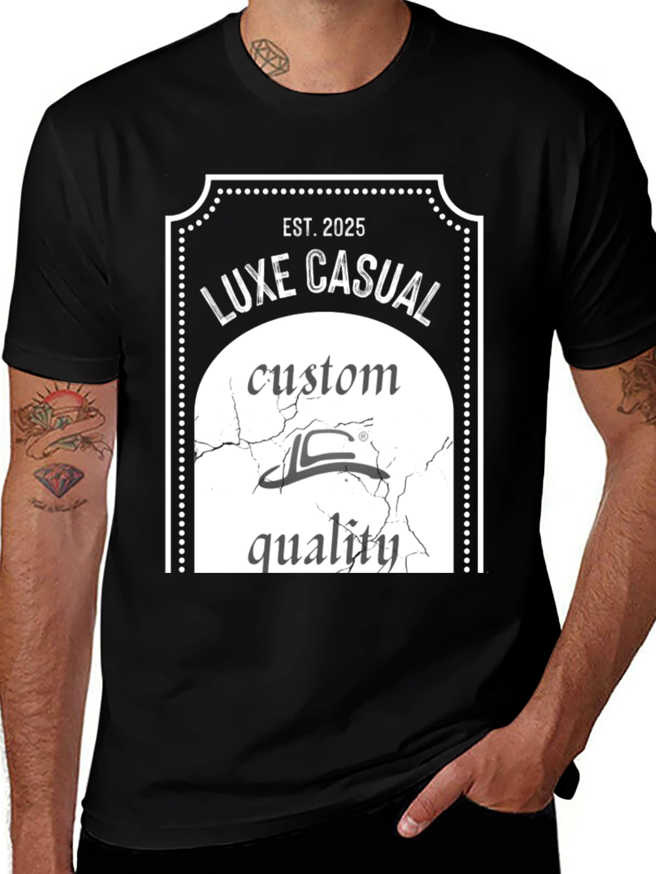 Variant 15 of Luxe Casual Est. 2025 Graphic T-Shirt