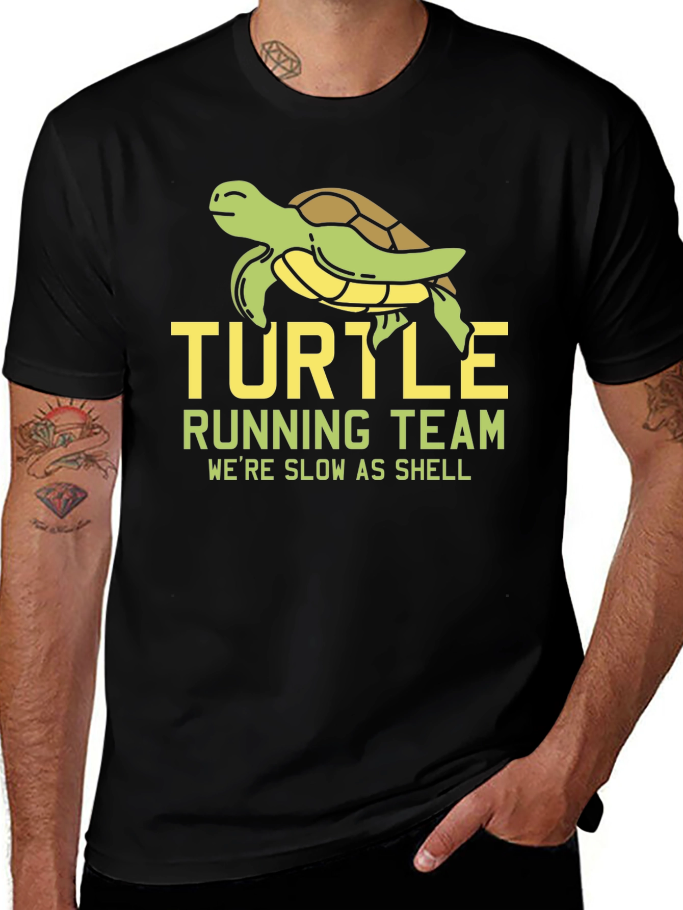 Variant 27 of Turtle Running Team - Funny Graphic T-Shirt