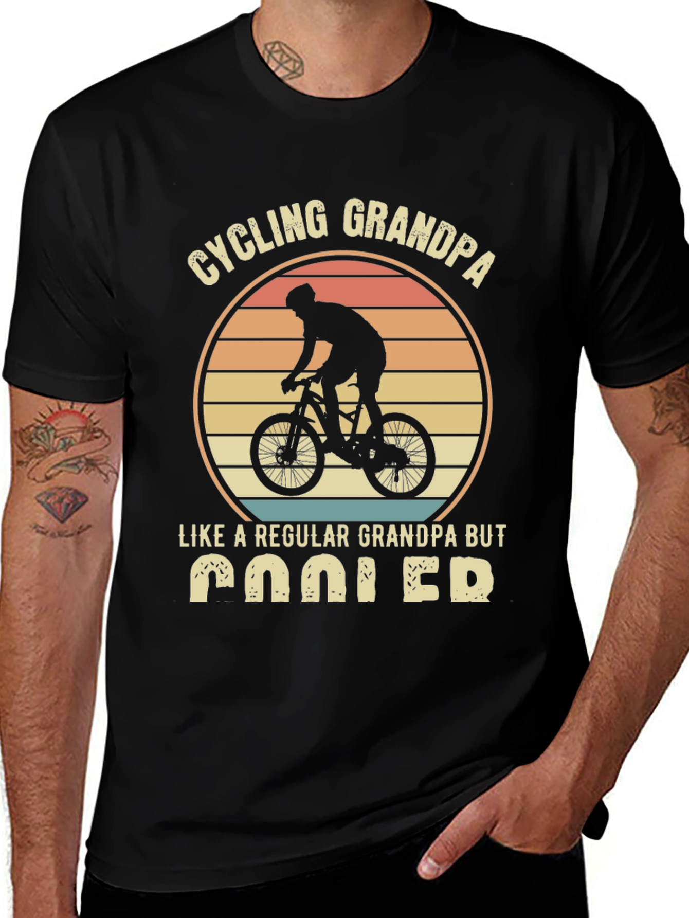 Variant 13 of Cycling Grandpa T-Shirt - Regular Grandpa But Cooler!
