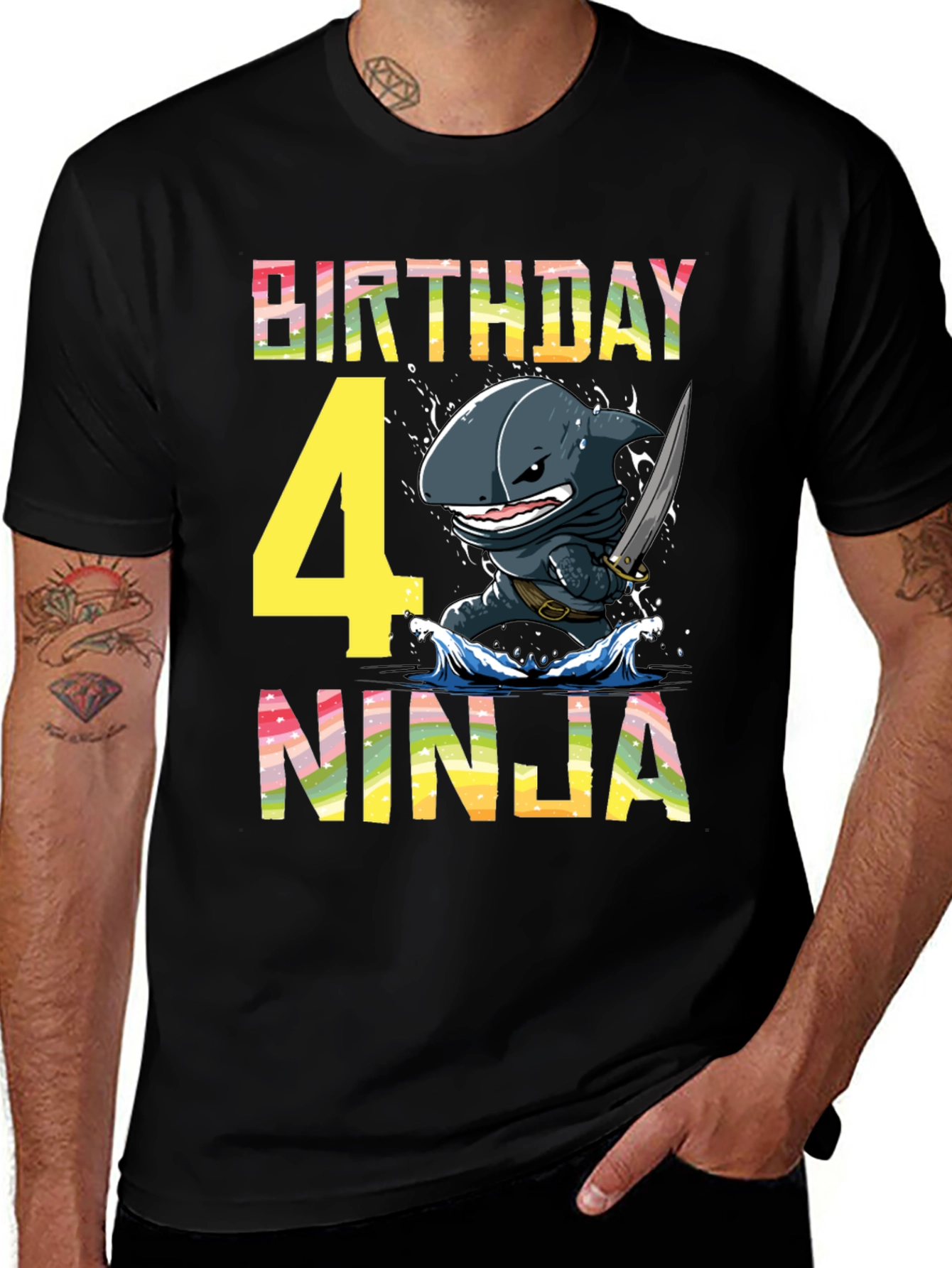 Birthday Shark Ninja T-Shirt