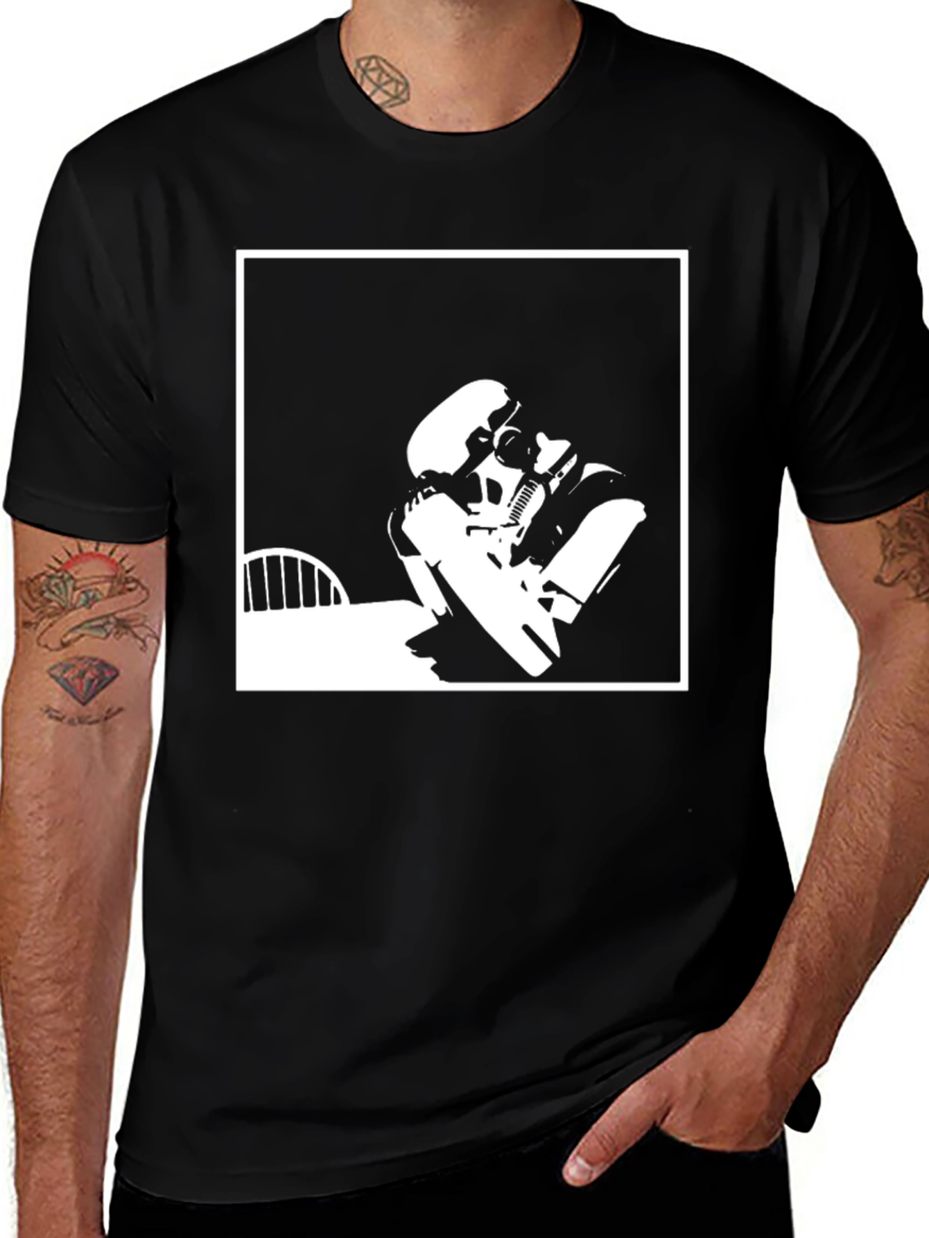 Variant 6 of Graphic Print Black T-Shirt - Modern Streetwear