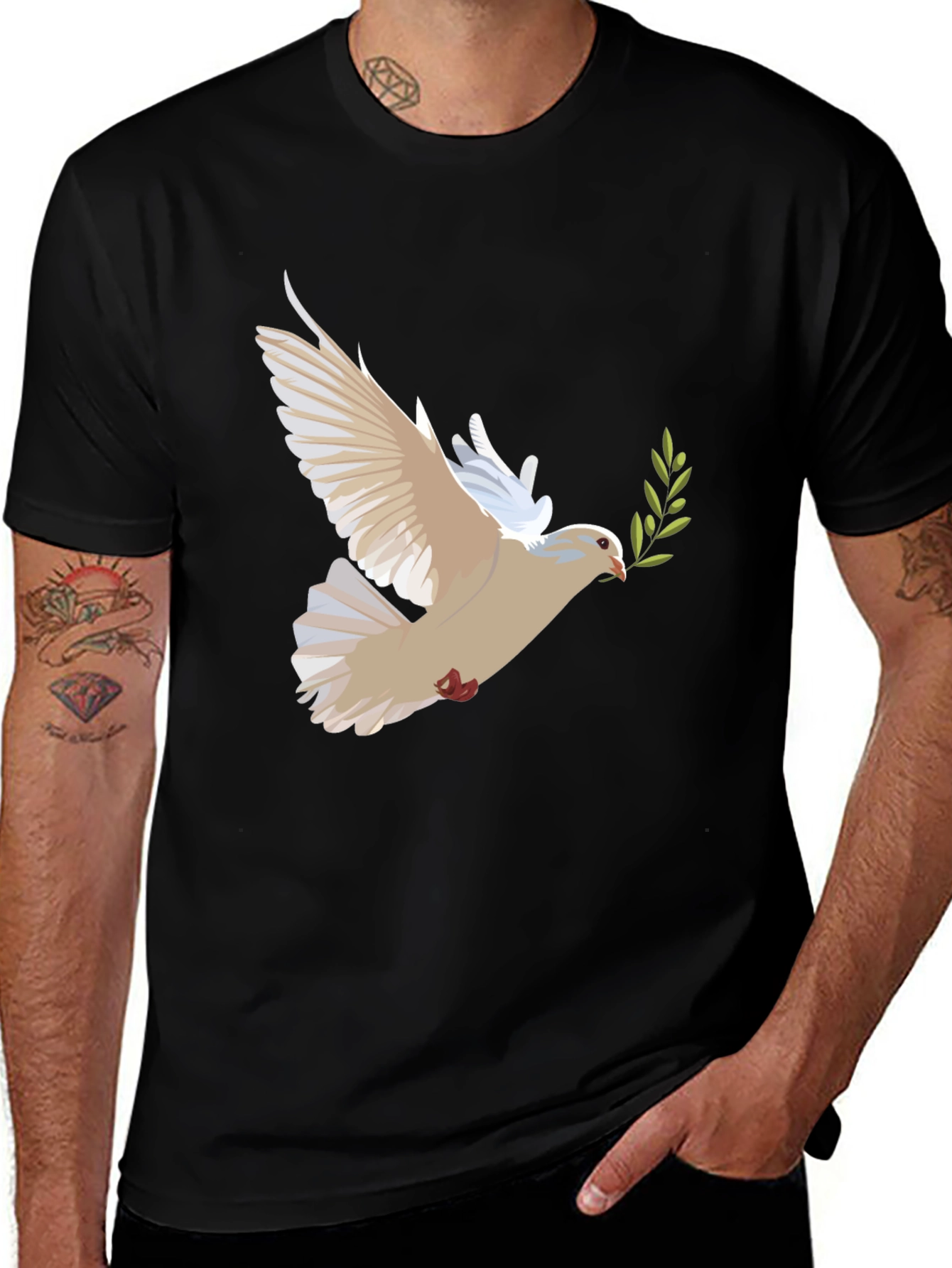Variant 16 of Dove Peace Olive Branch Graphic Tee