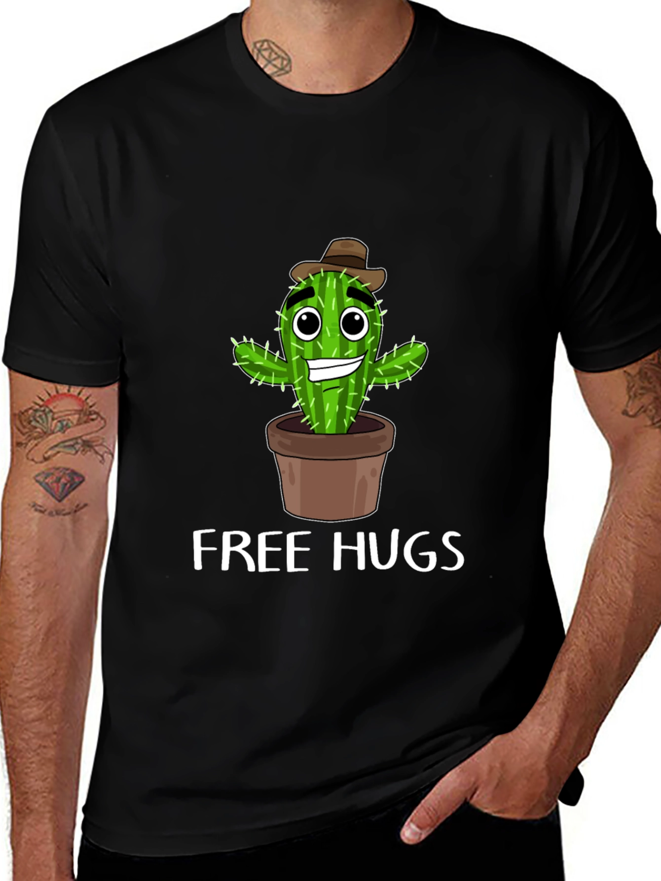 Variant 14 of Free Hugs Cactus T-Shirt Funny Graphic Tee