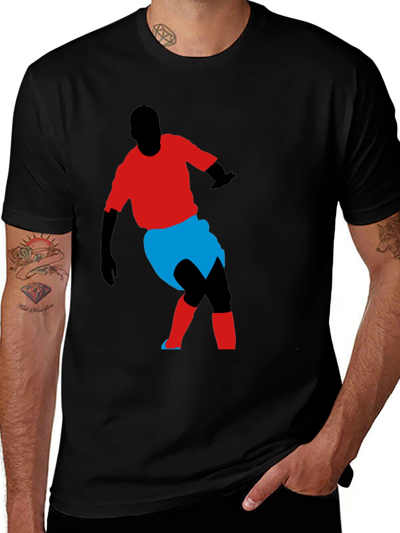 Variant 7 of Soccer Player Graphic Tee - Stylish Comfort