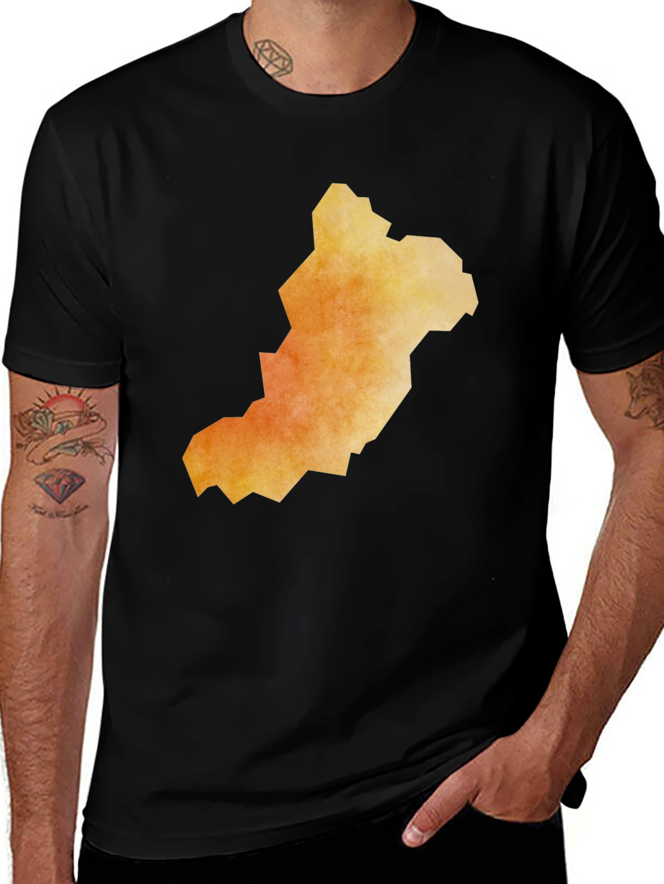 Variant 23 of Geometric Watercolor Graphic Tee - Stylish Casual Wear