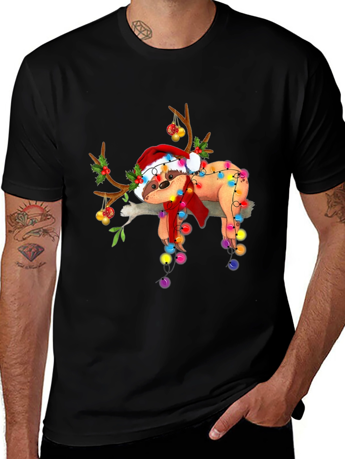 Christmas Sloth T-Shirt - Holiday Party Tee