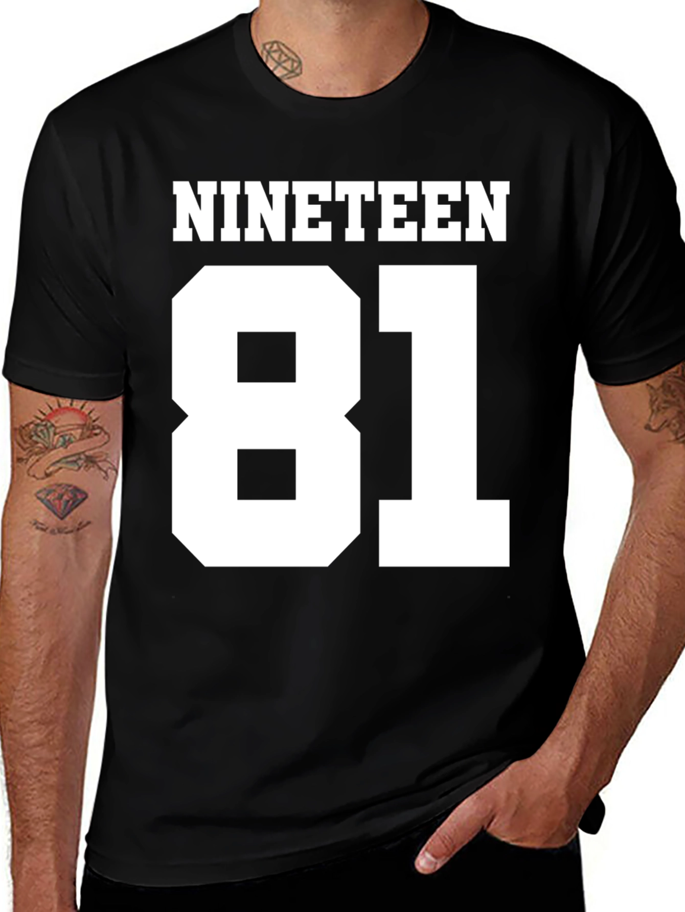 Variant 28 of Nineteen 81 Black T-Shirt