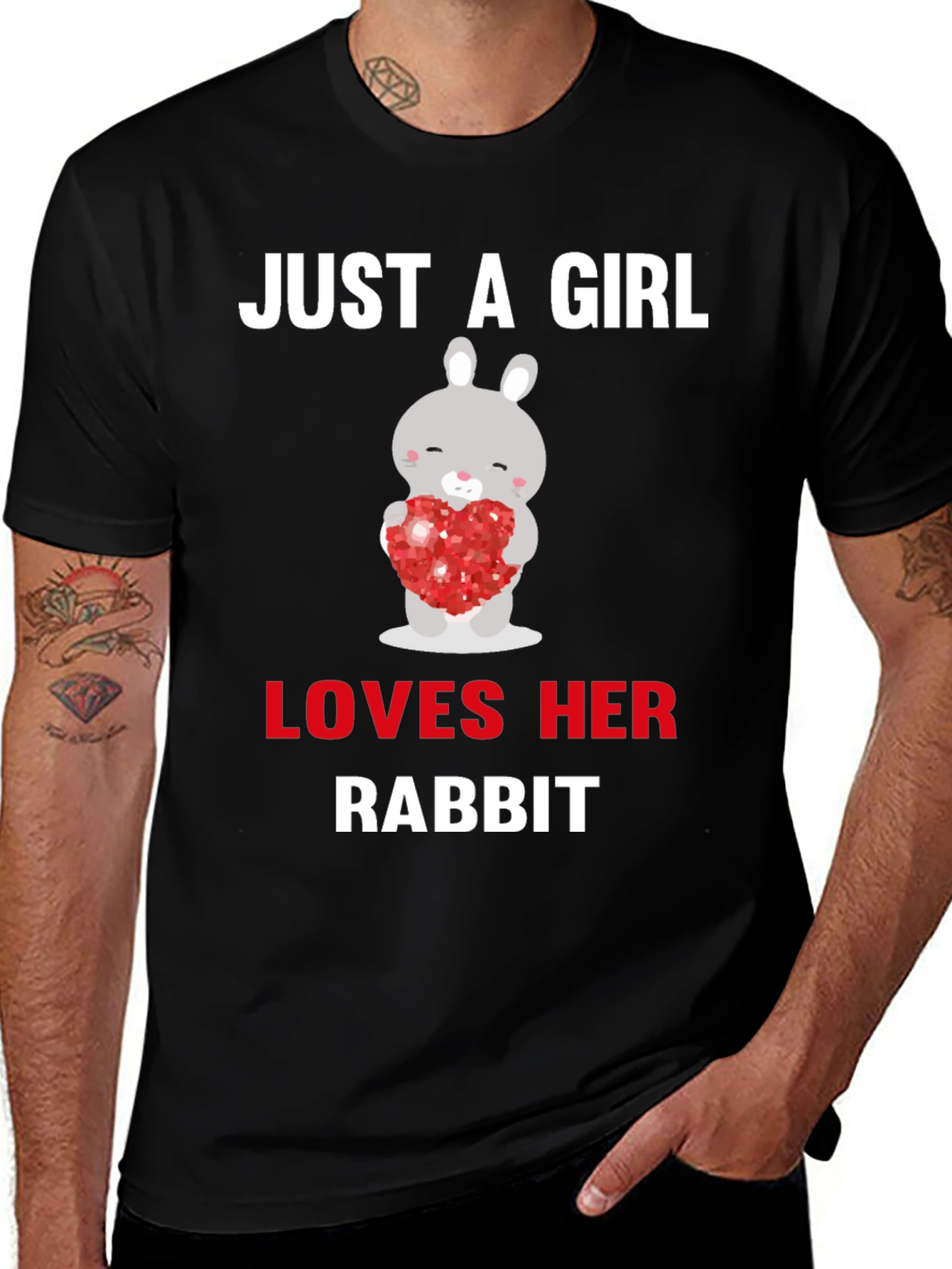 Variant 2 of Just A Girl Loves Her Rabbit T-Shirt