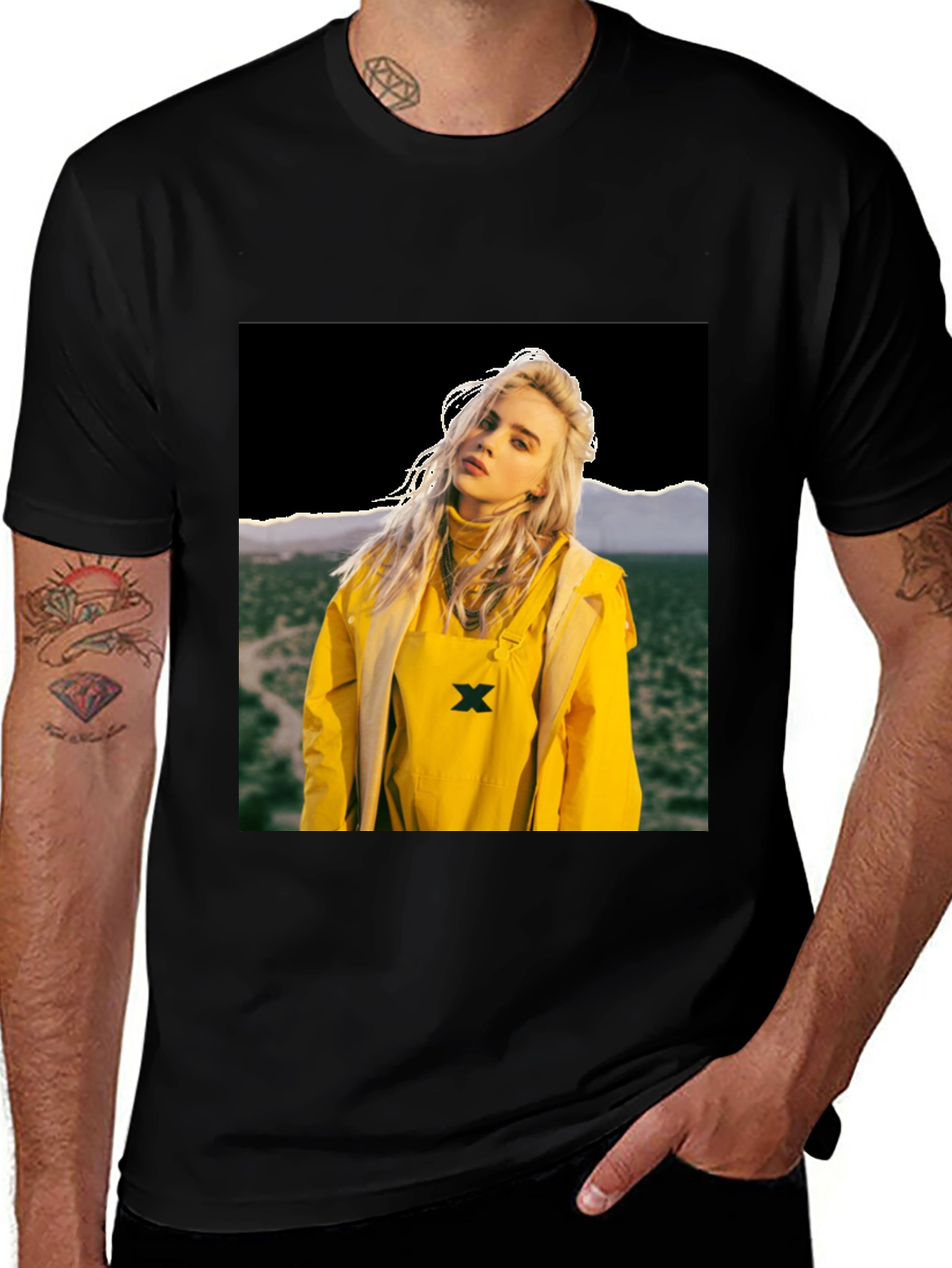 Billie Eilish Graphic Tee - Black Cotton T-Shirt