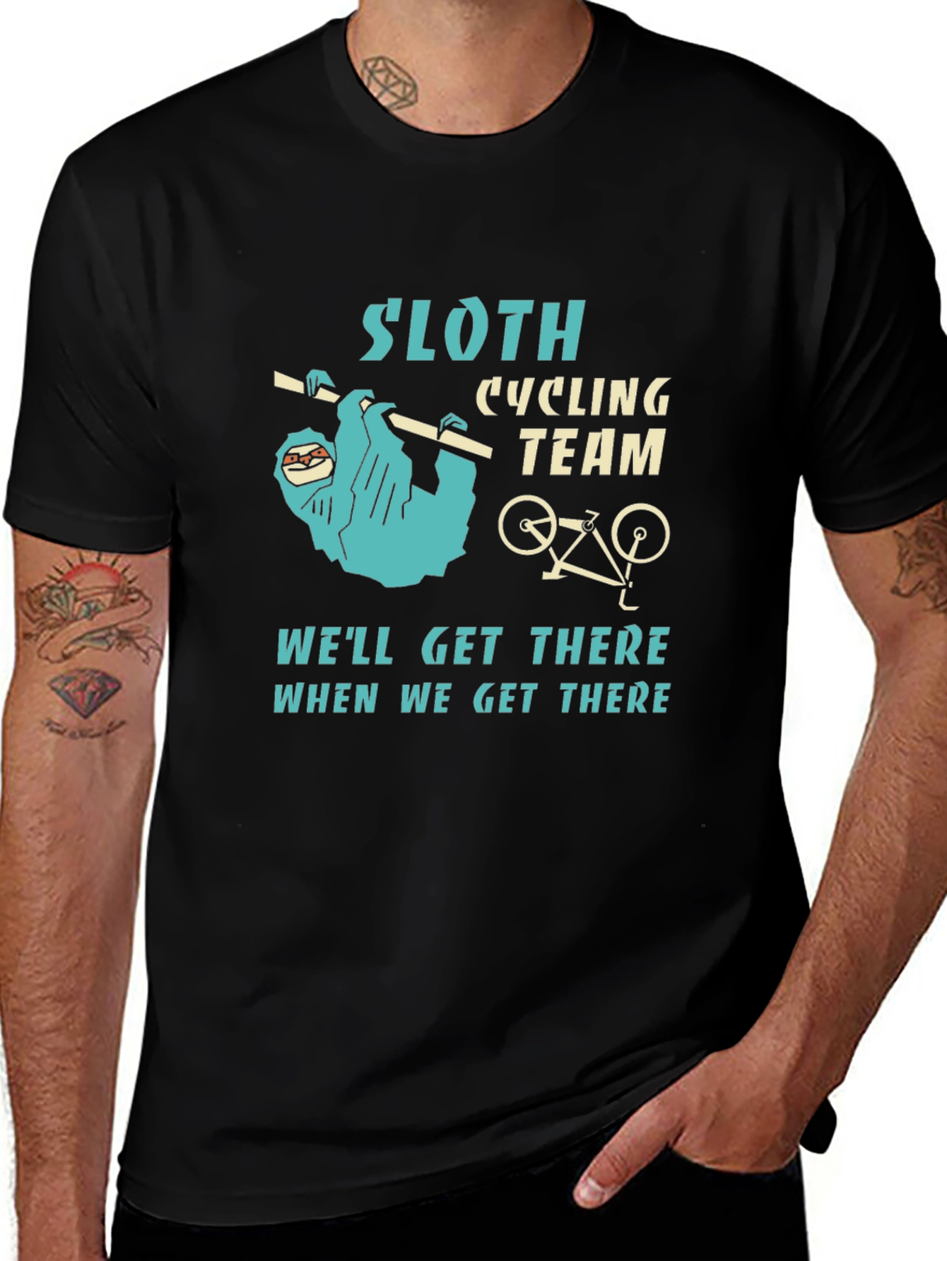 Variant 25 of Sloth Cycling Team Graphic T-Shirt