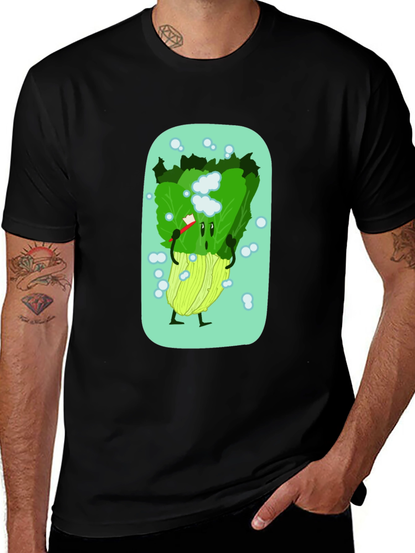 Variant 5 of Lettuce Brush Teeth Graphic Tee