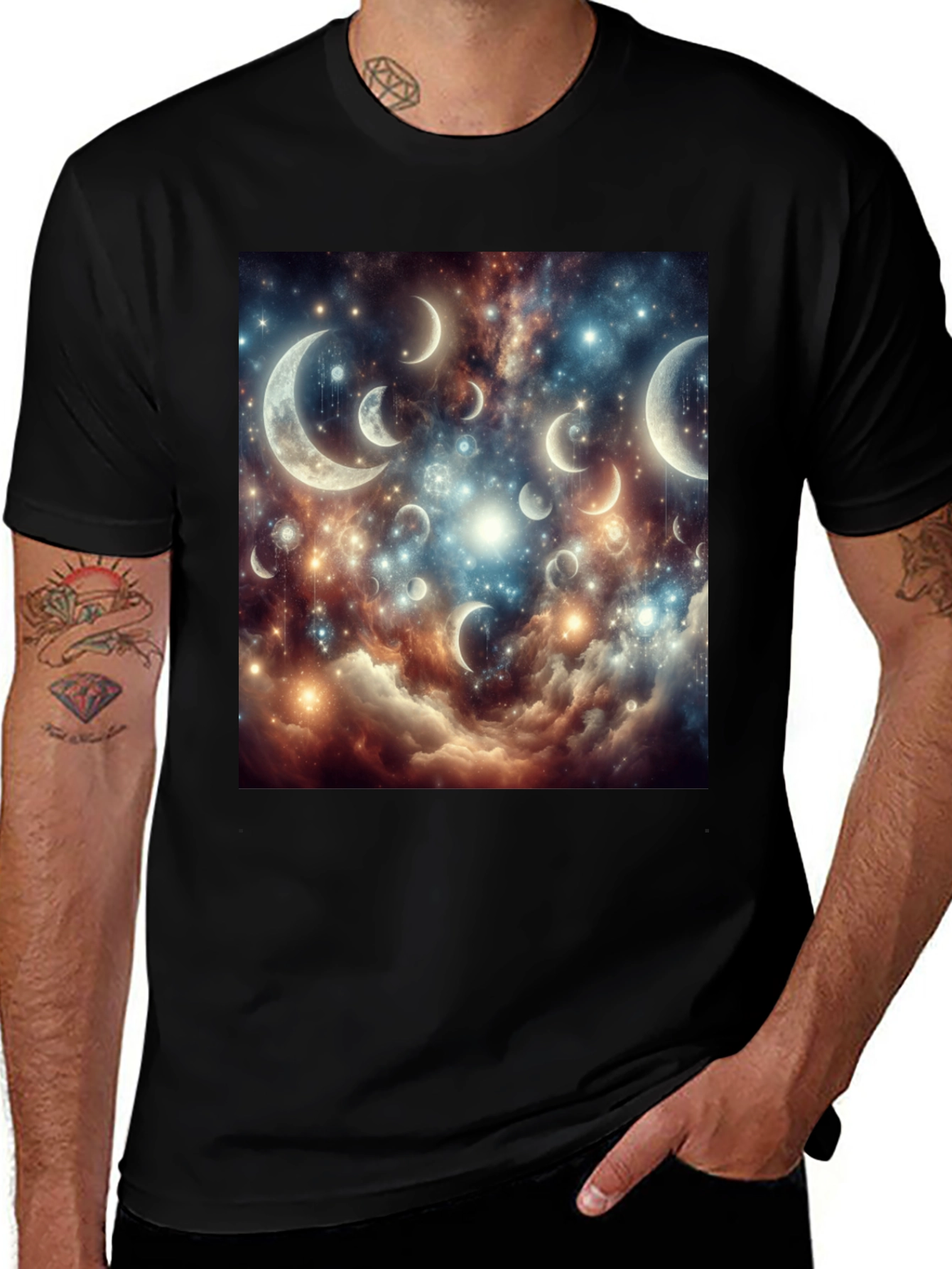 Variant 17 of Celestial Moonscape Graphic T-Shirt