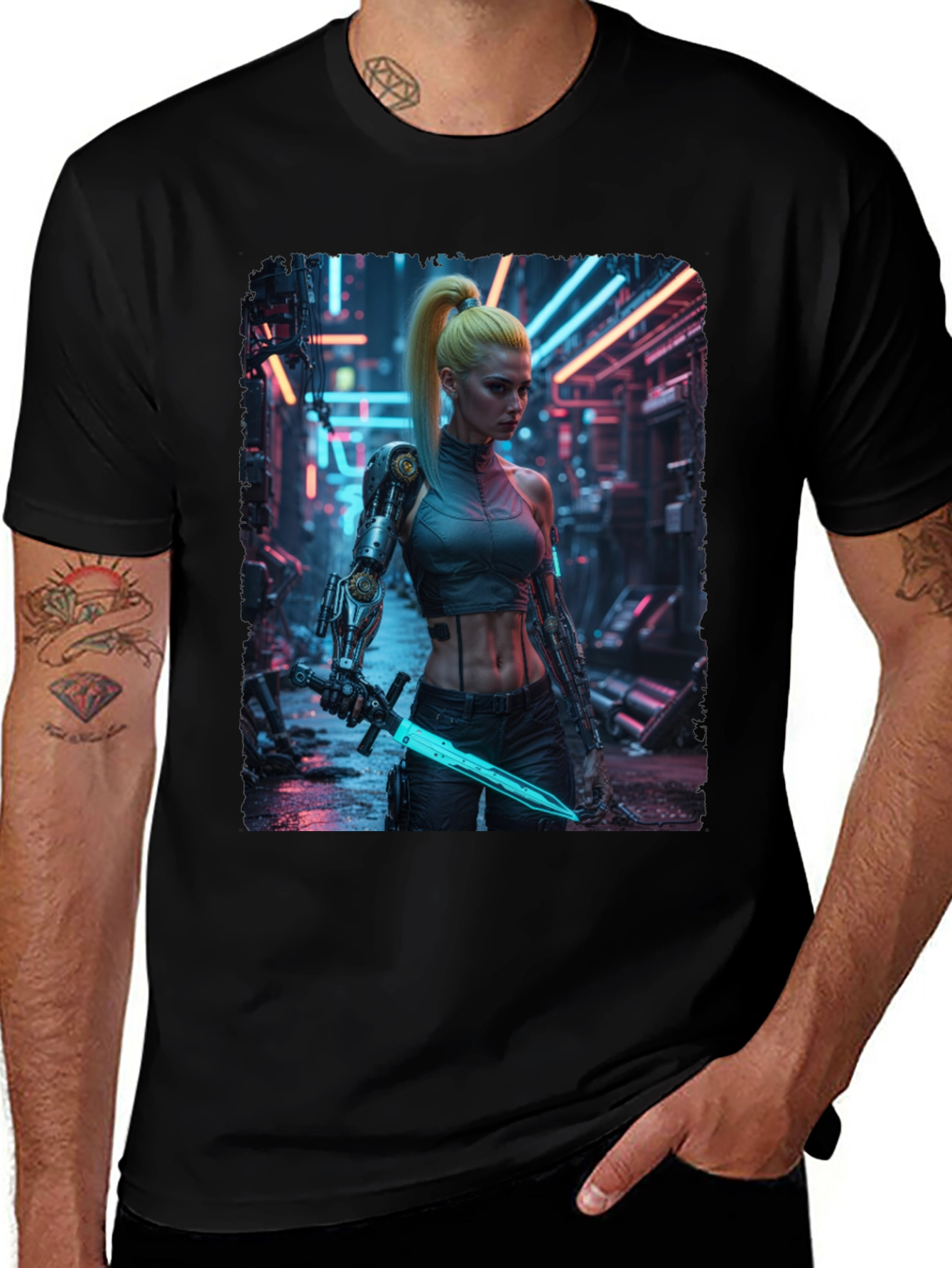 Variant 27 of Cyberpunk Warrior T-Shirt