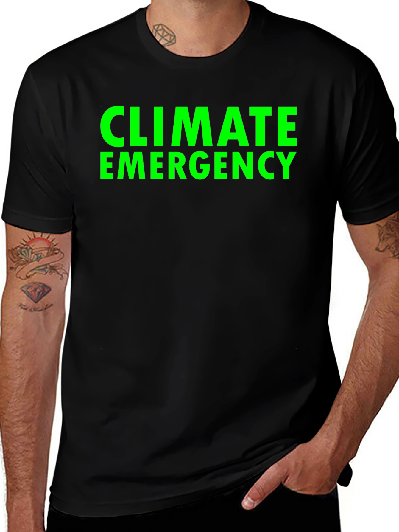 Variant 25 of Climate Emergency Graphic Tee - Black