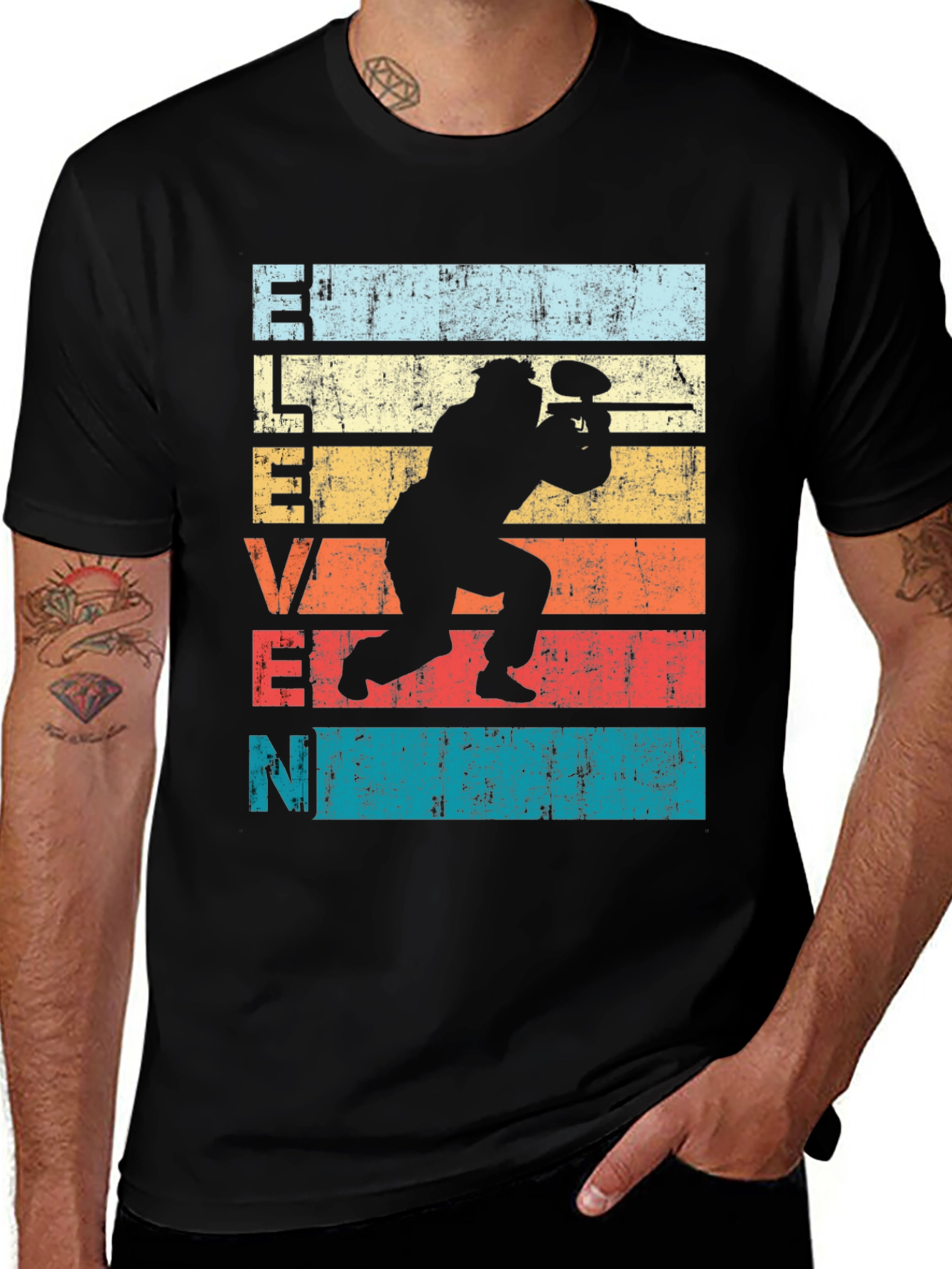 Variant 22 of Eleven Paintballer Graphic Tee - Retro Style