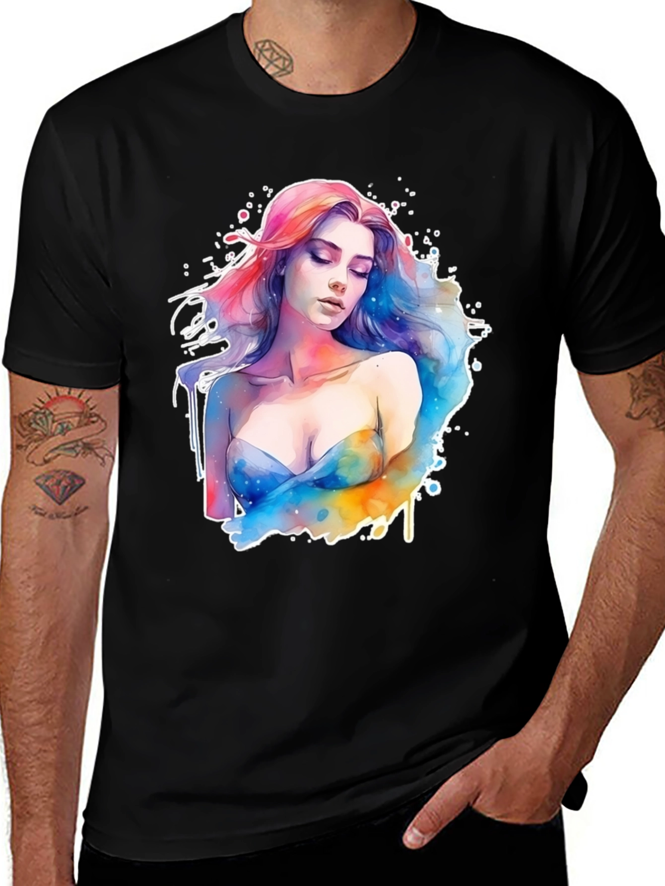 Variant 16 of Watercolor Woman Graphic Tee