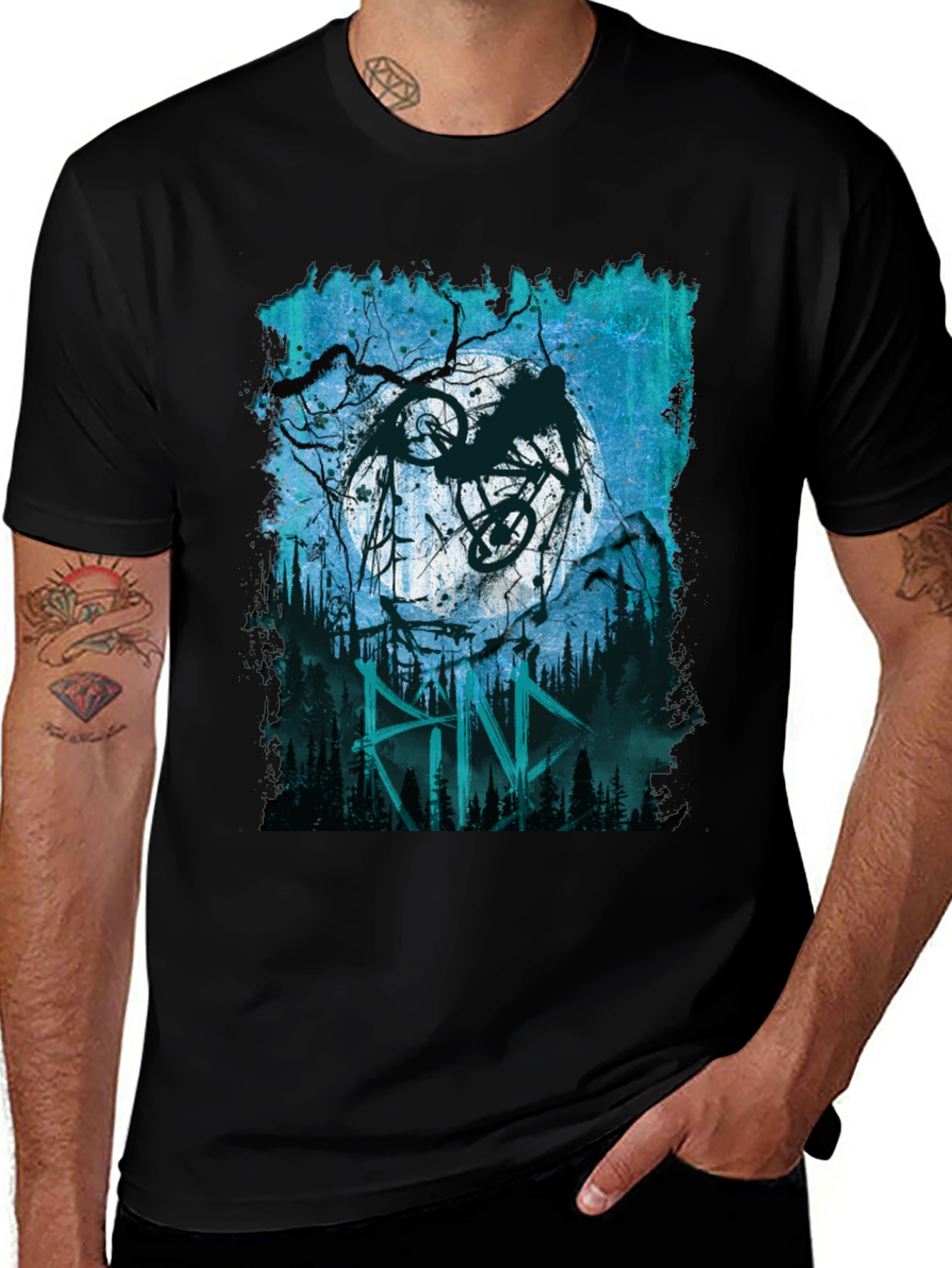 Biking Moonlight Tee