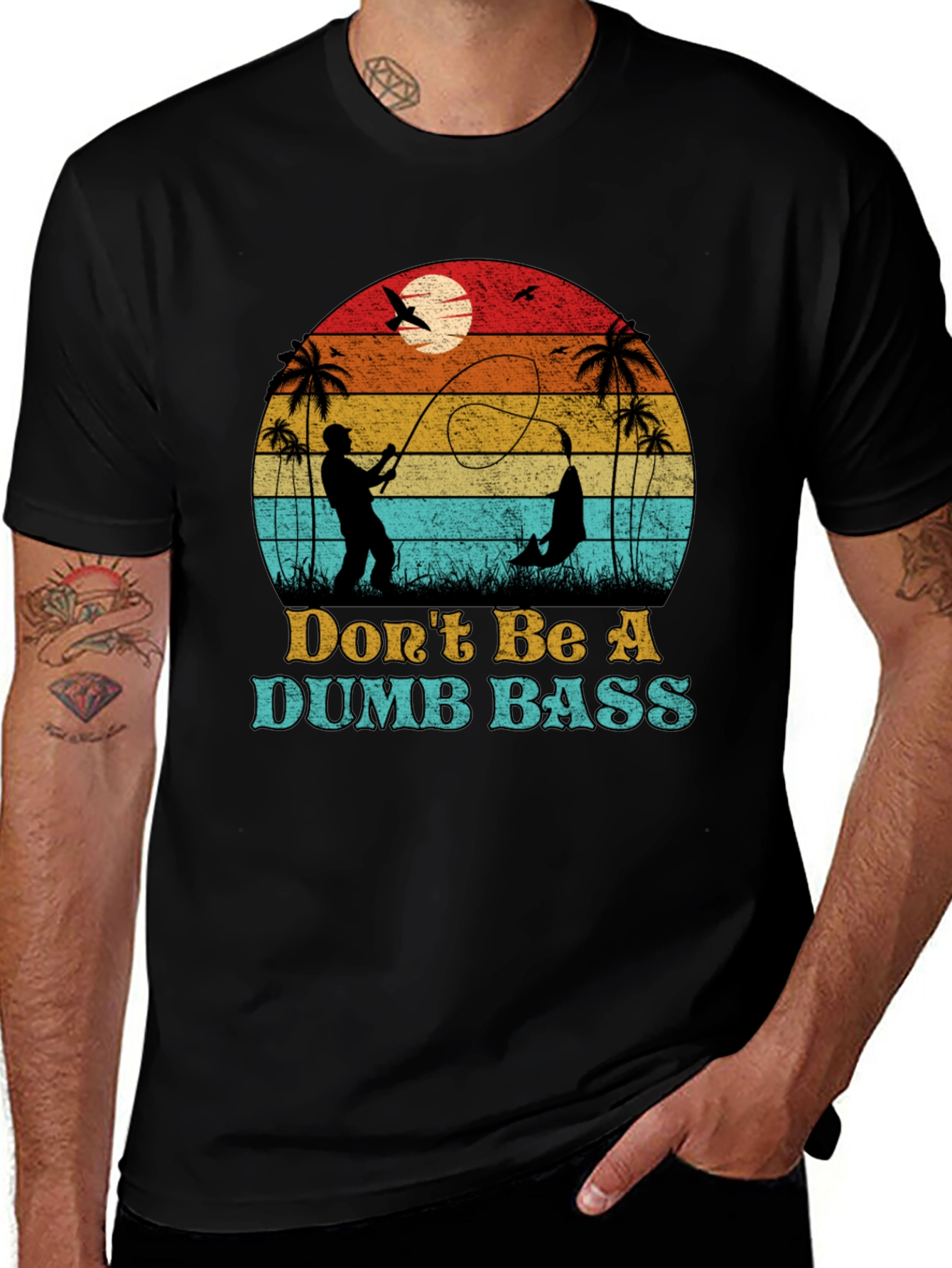 Variant 7 of Don't Be A Dumb Bass Fishing T-Shirt