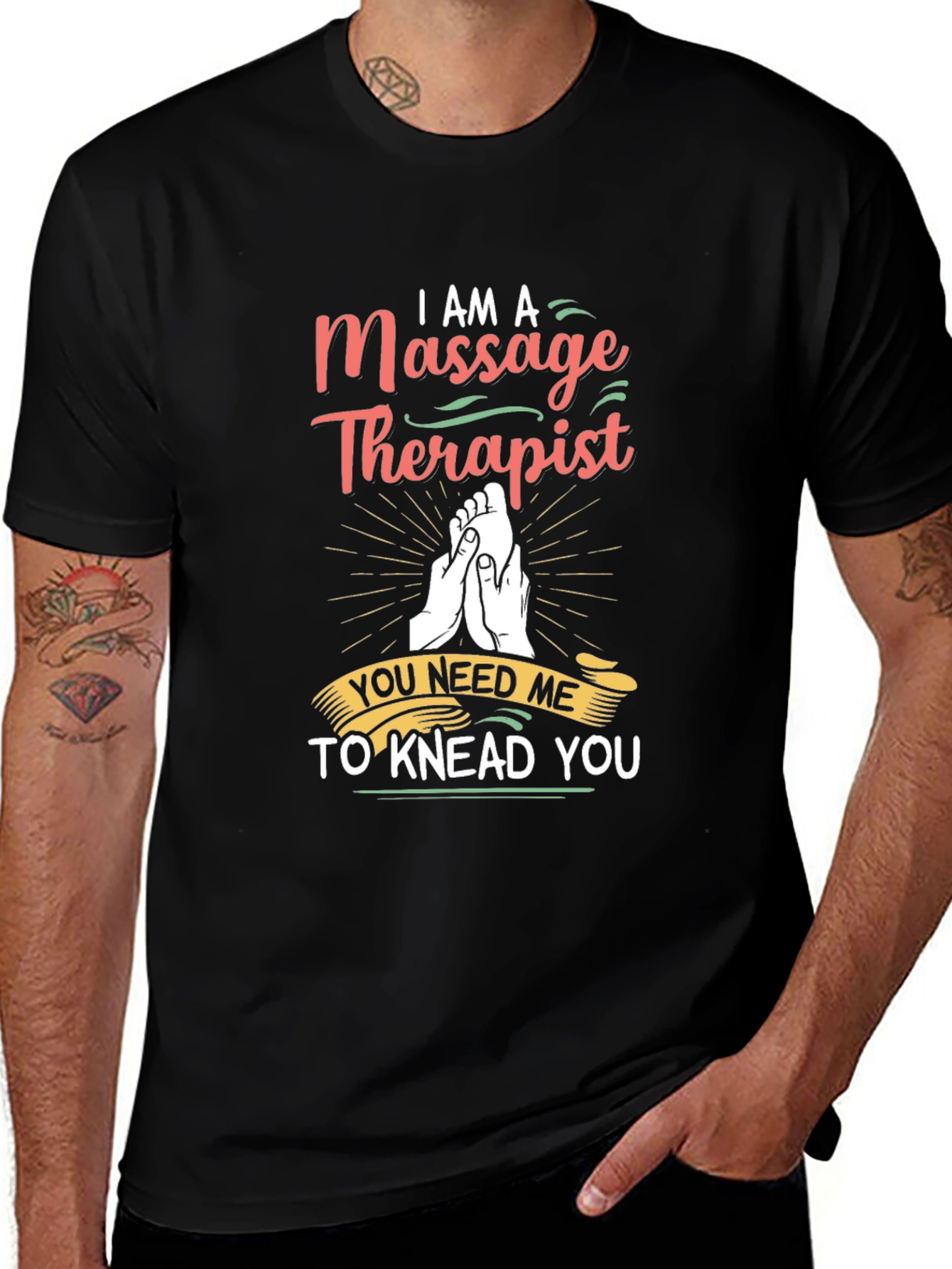 Variant 18 of Massage Therapist T-Shirt - I Knead You Funny Tee