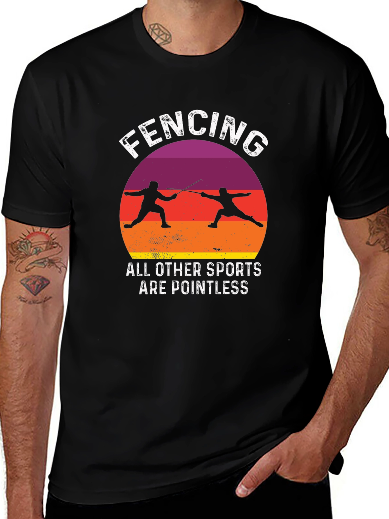 Variant 10 of Fencing Pointless Sports Graphic Tee