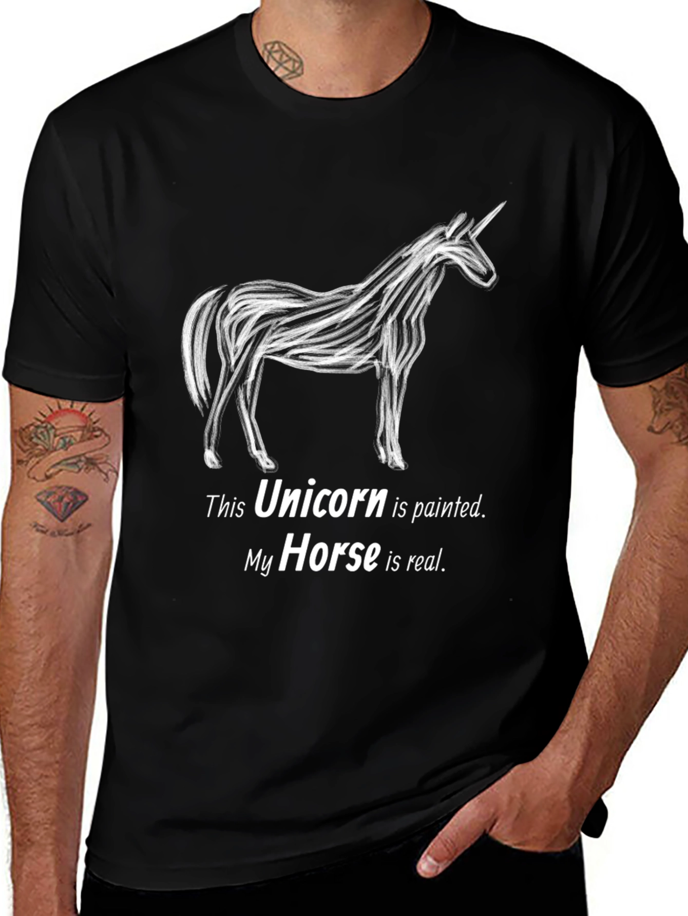 Unicorn Horse Graphic Tee - Humorous & Unique Design