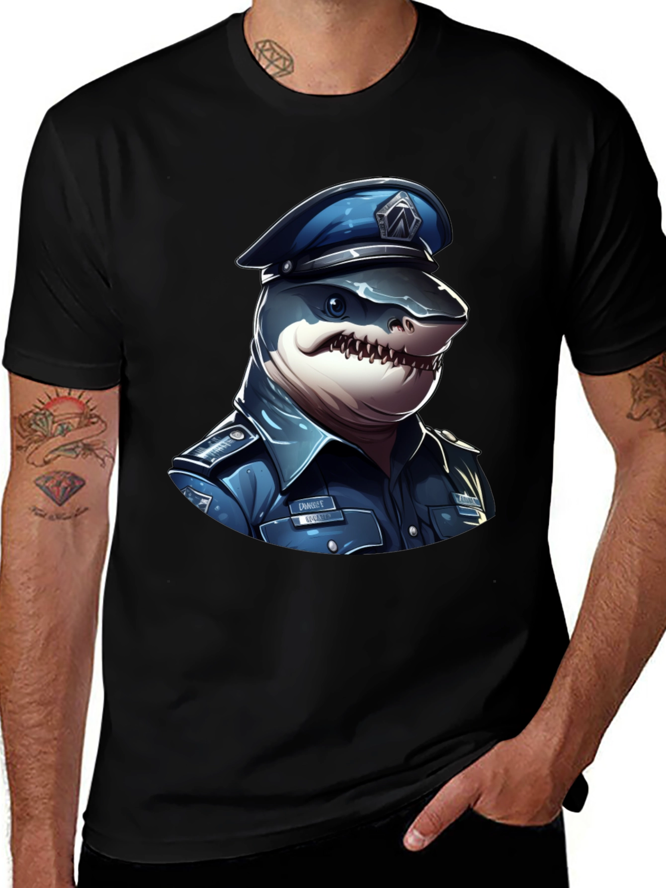 Variant 12 of Shark Officer T-Shirt