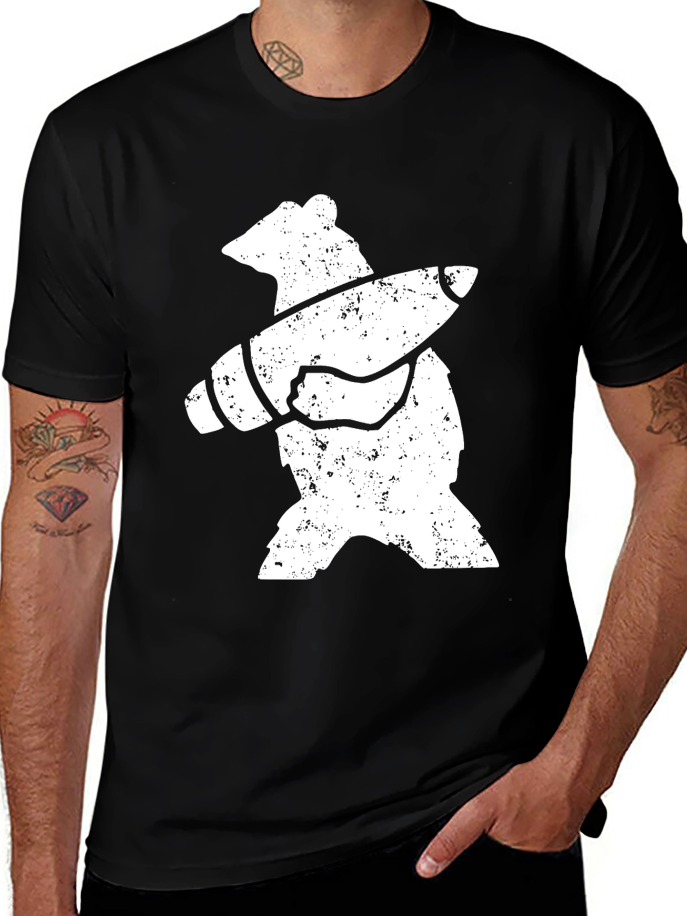 Variant 22 of Bear Rocket T-Shirt - Cool Graphic Tee