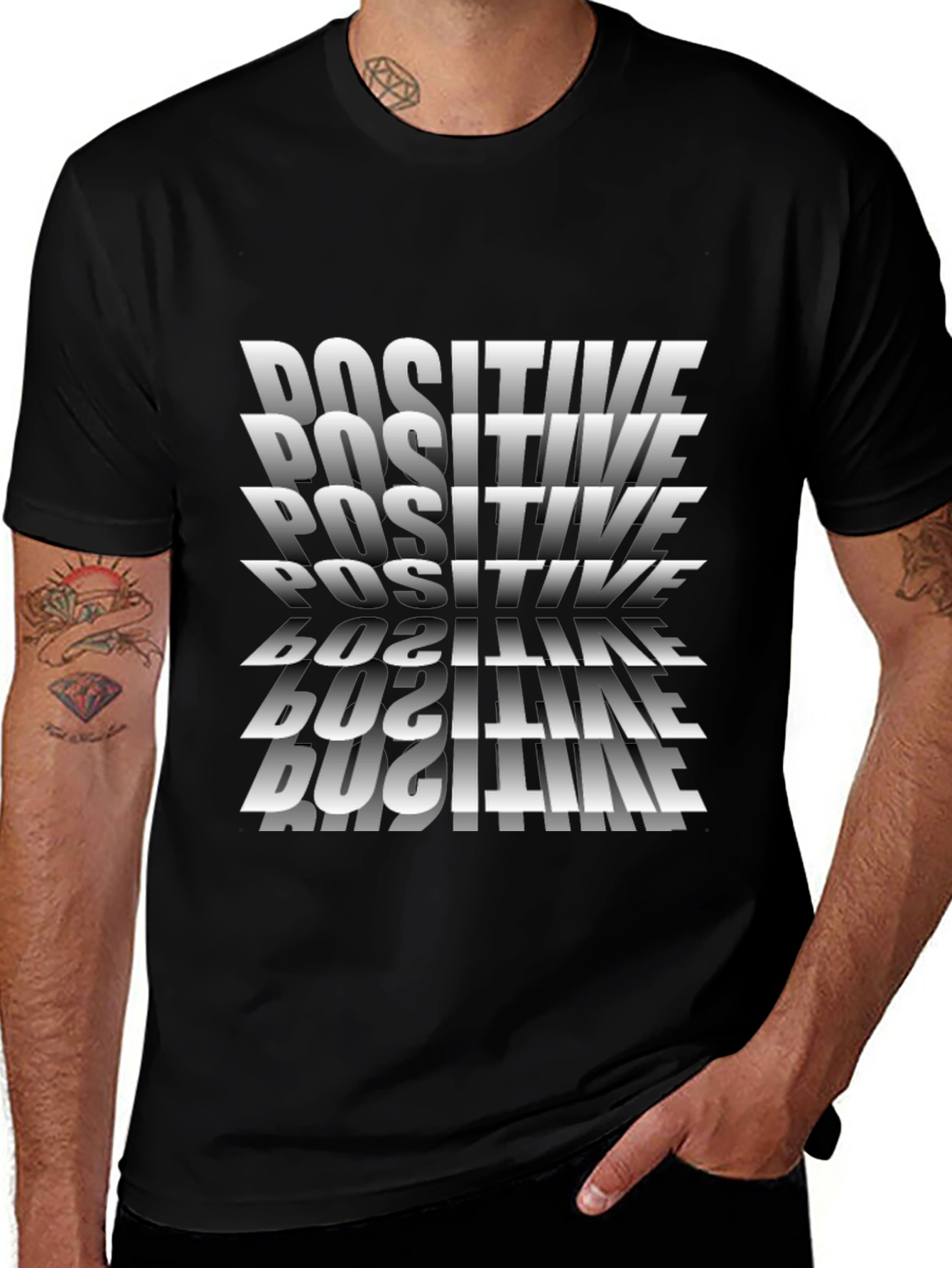 Variant 26 of Positive Graphic Tee - Black
