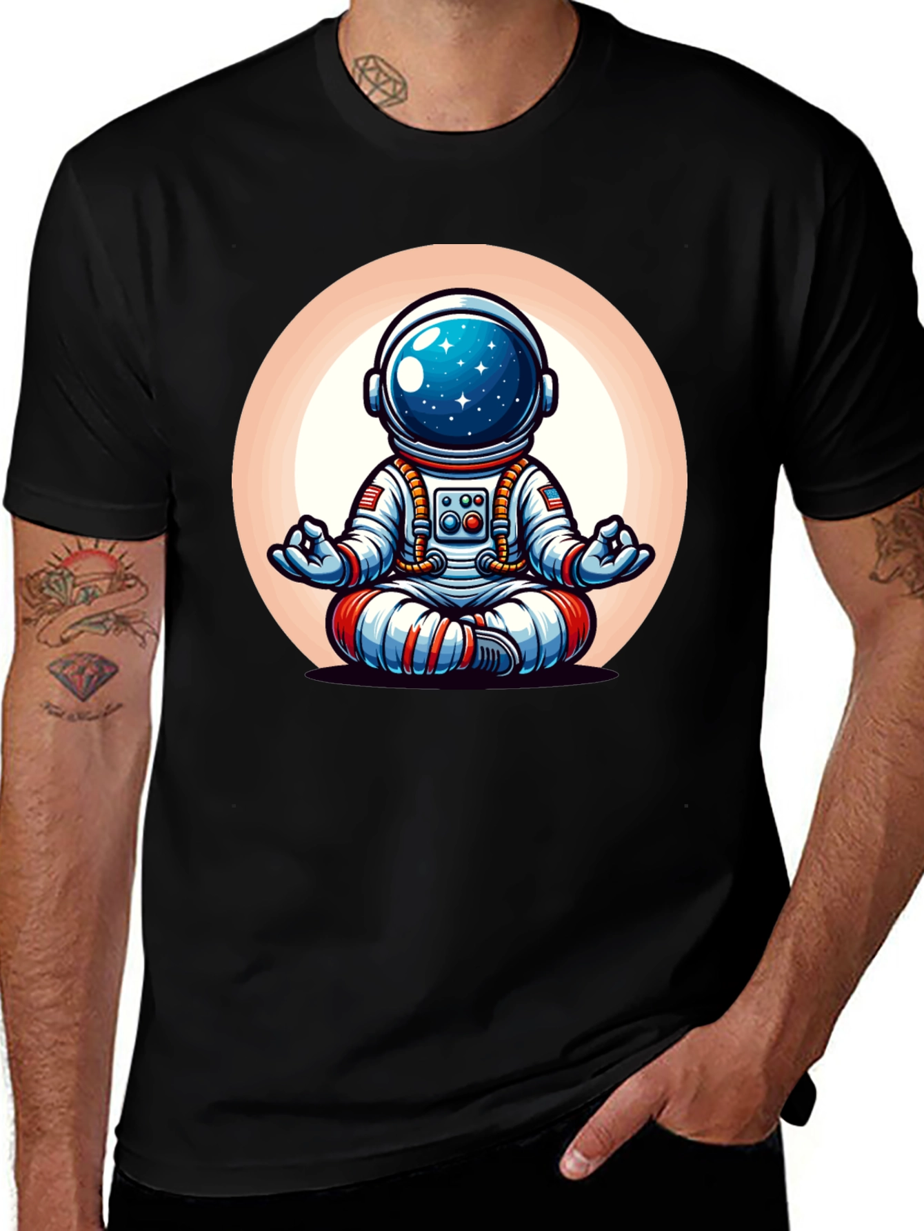 Variant 28 of Meditating Astronaut Graphic Tee