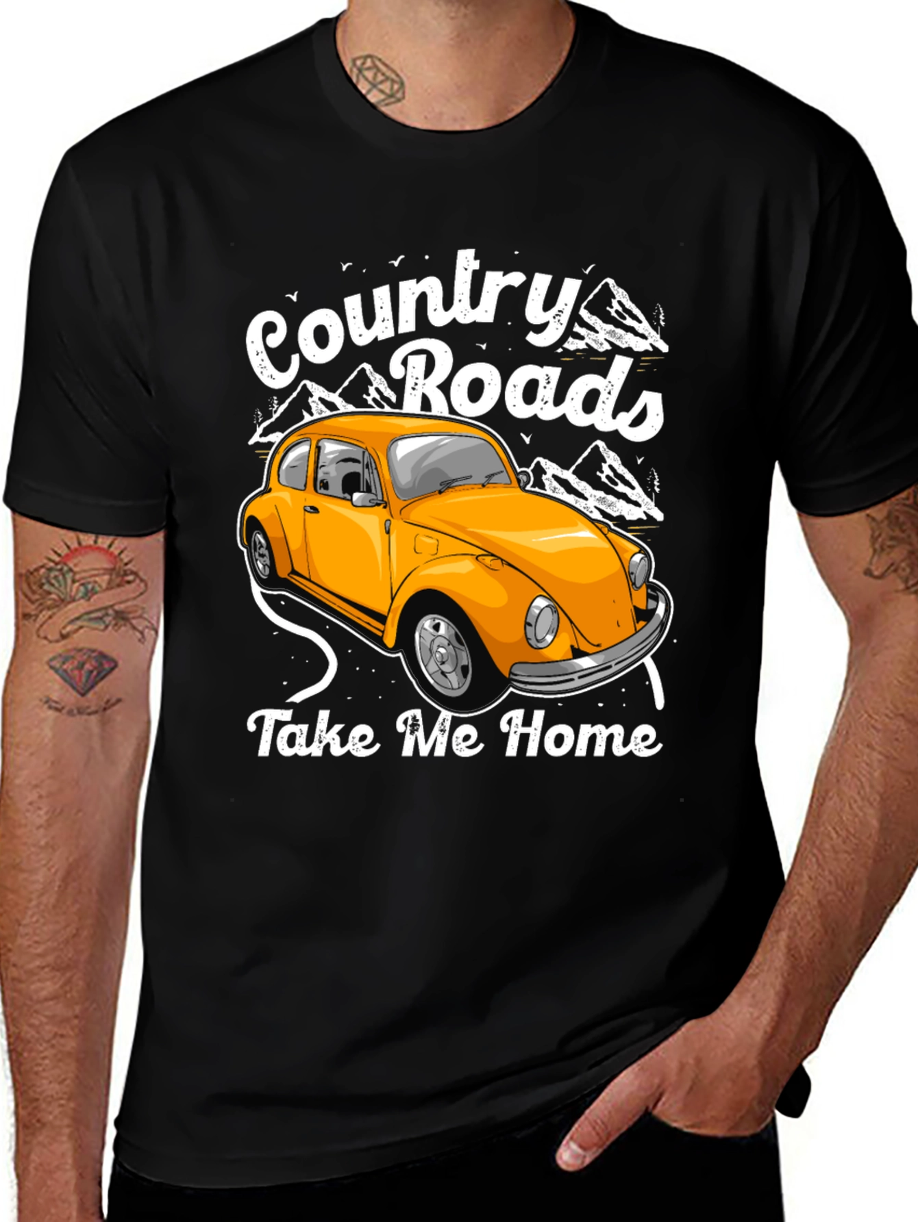 Variant 29 of Country Roads Car Graphic T-Shirt