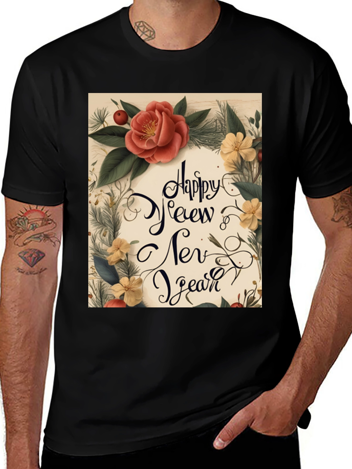 Variant 22 of Festive Happy New Year Graphic Tee