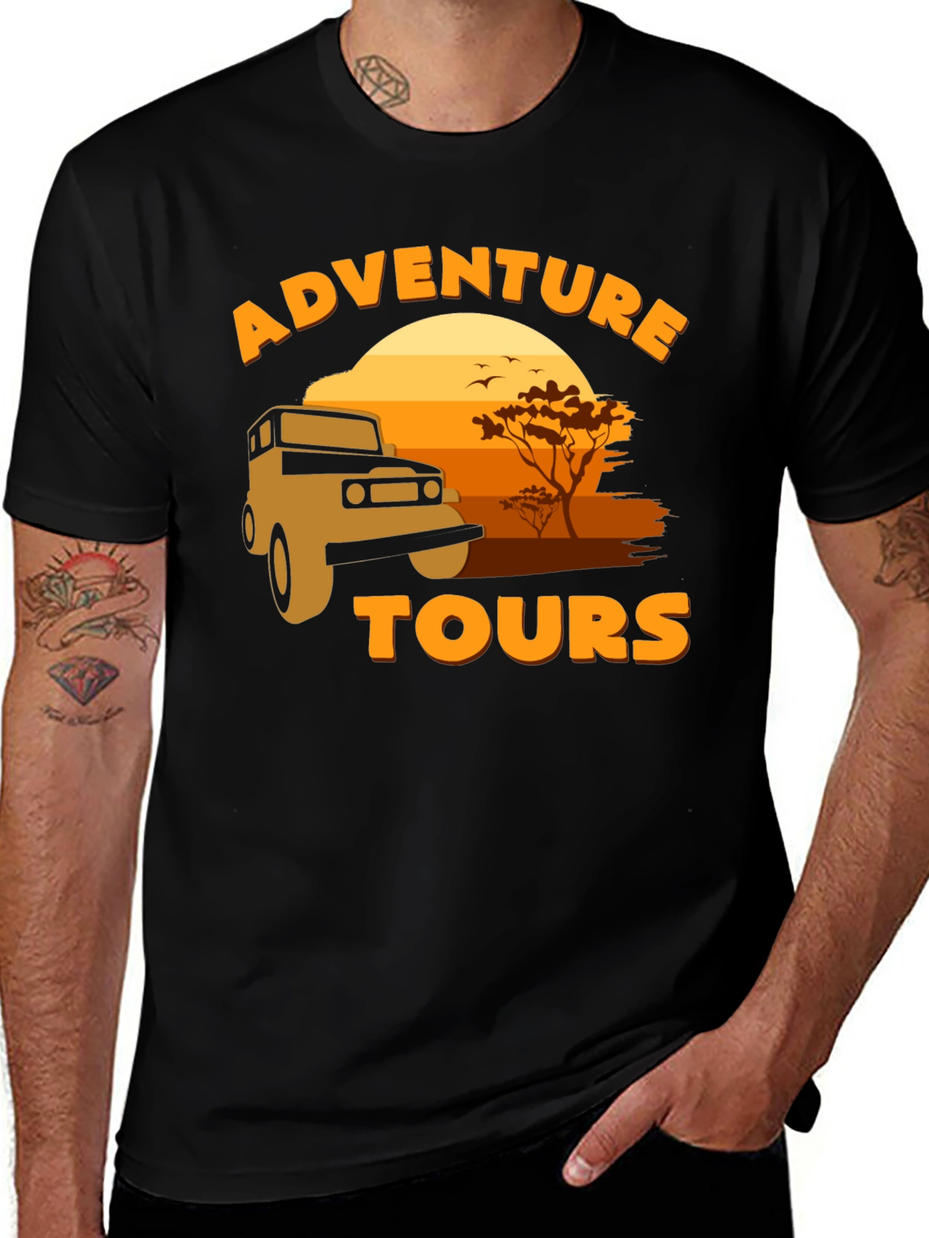 Variant 30 of Adventure Tours T-Shirt - Safari Design