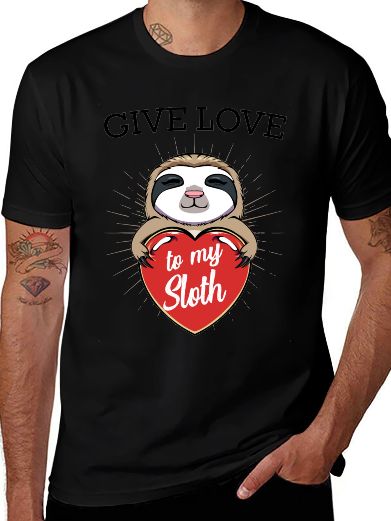 Variant 5 of Give Love to My Sloth Graphic T-Shirt