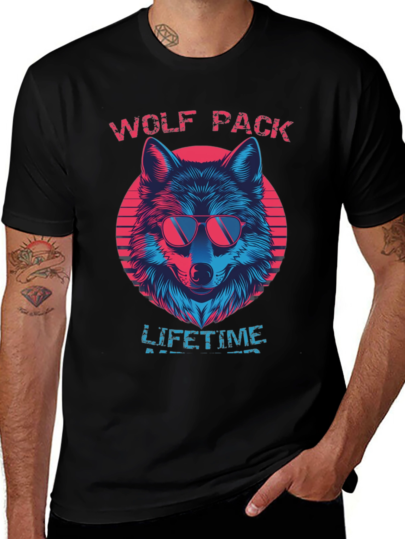 Variant 7 of Wolf Pack Lifetime T-Shirt - Graphic Tee