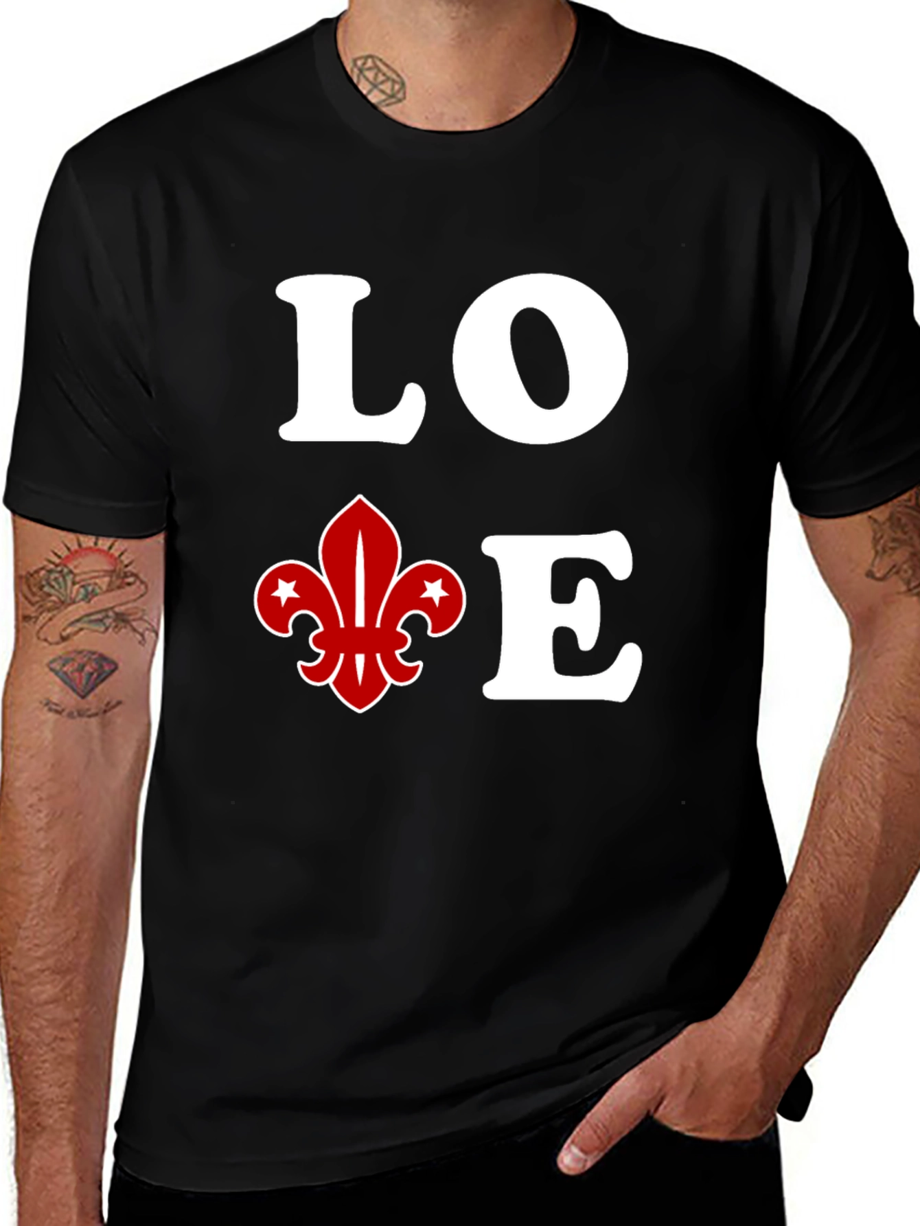 Black Love Fleur-de-Lis Graphic Tee main image