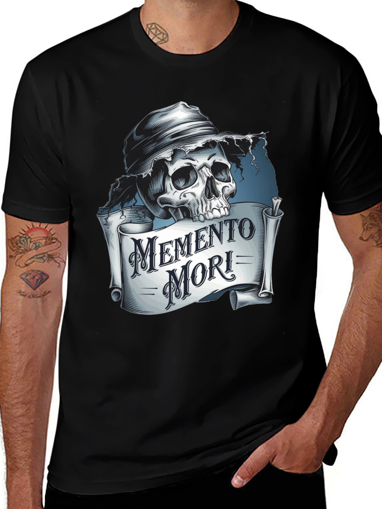Memento Mori Skull Graphic Tee - Remember Death T-Shirt