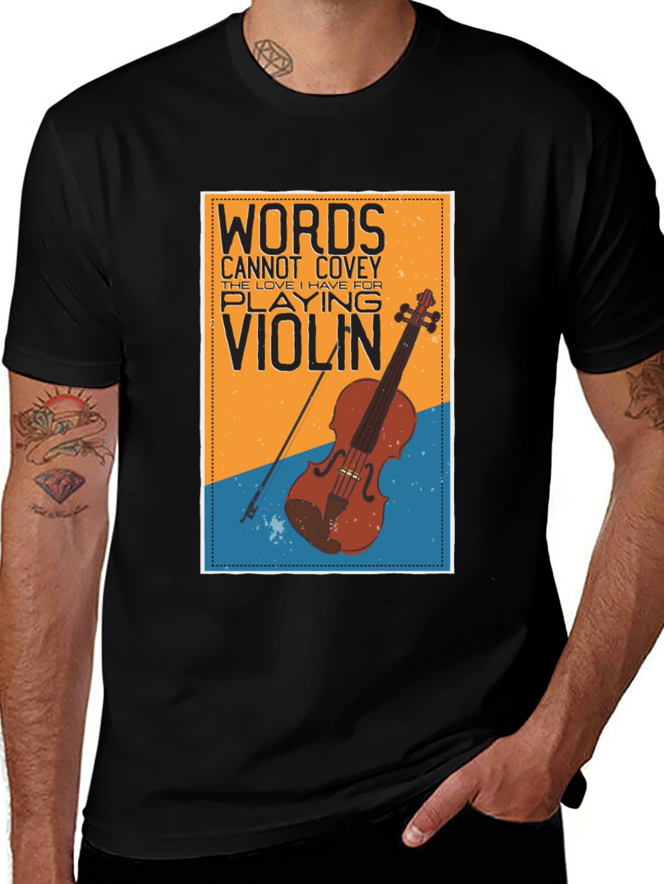 Variant 18 of Words Cannot Covey Violin T-Shirt