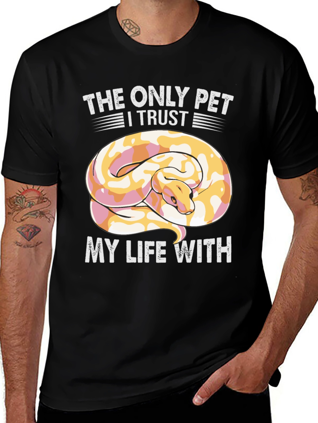 Variant 14 of Snake Pet Lover T-Shirt - Trust My Life With