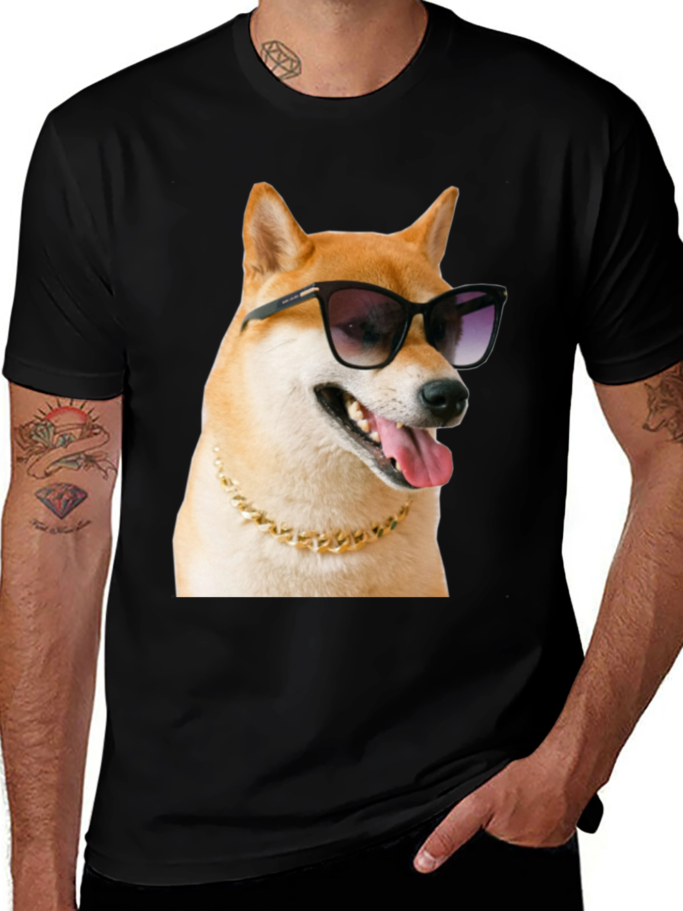 Cool Doge T-Shirt - Stylish Shiba Inu with Sunglasses