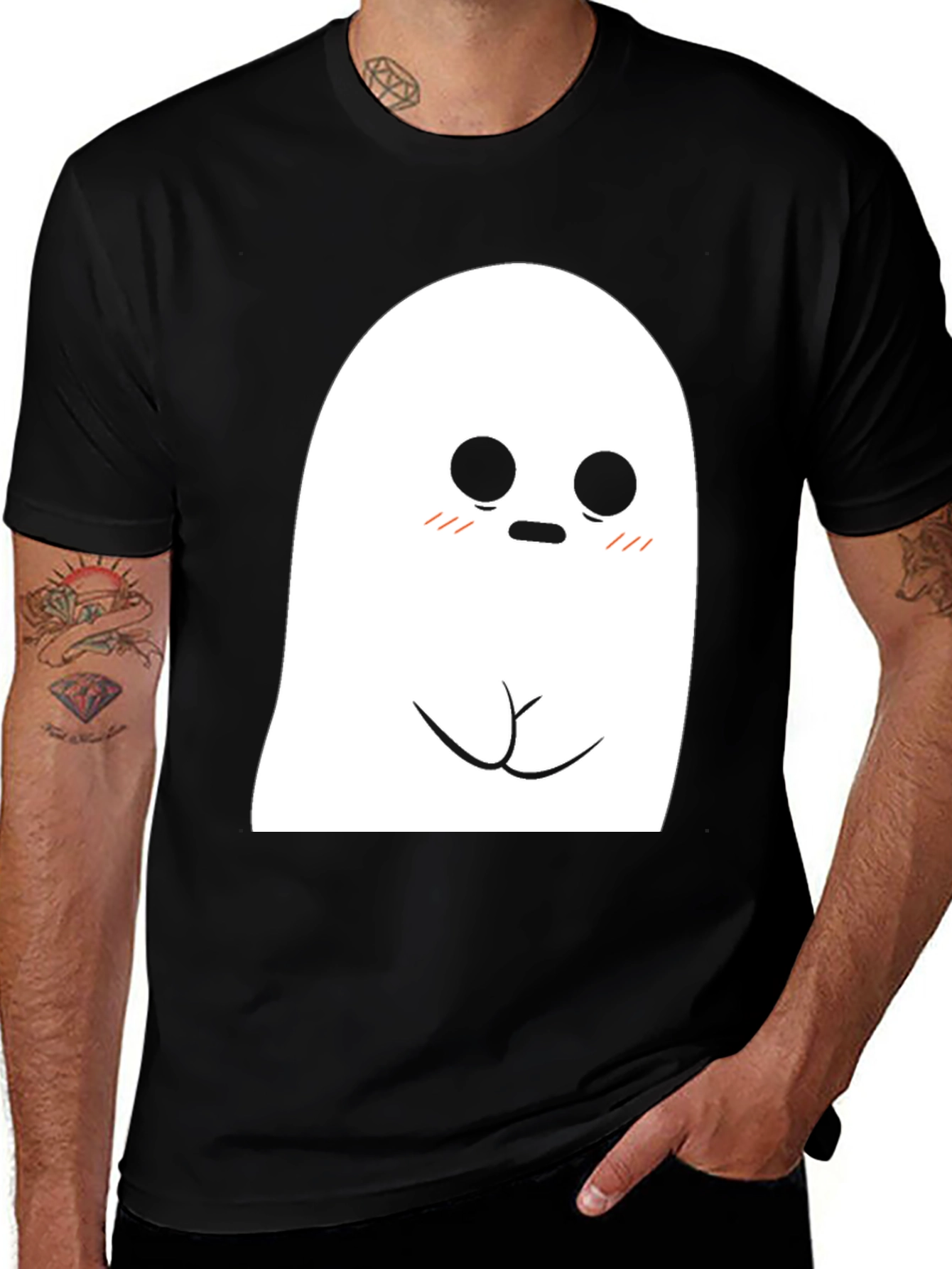 Variant 13 of Cute Ghost Graphic Tee - Spooky Season