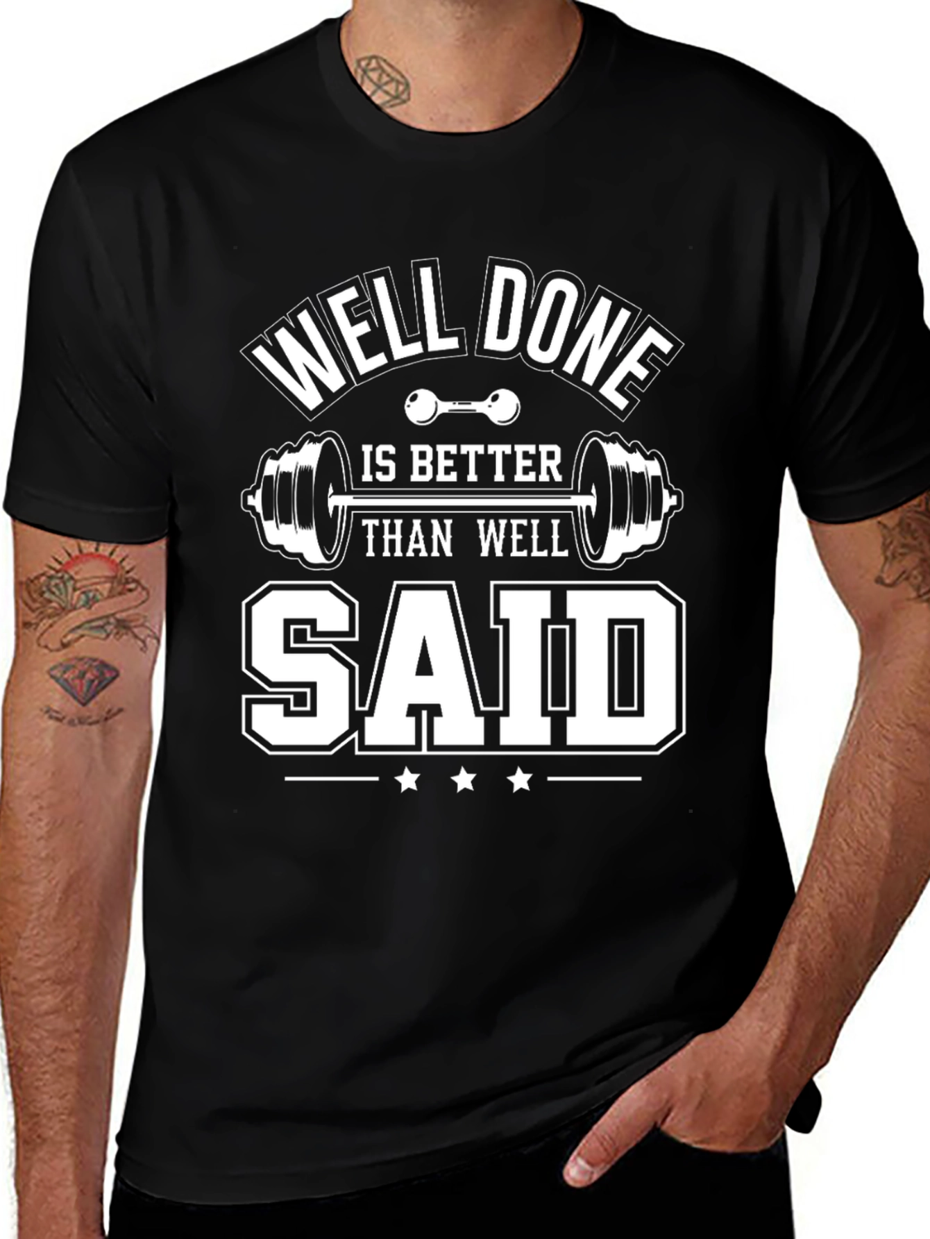 Well Done Gym T-Shirt, Motivational Fitness Tee
