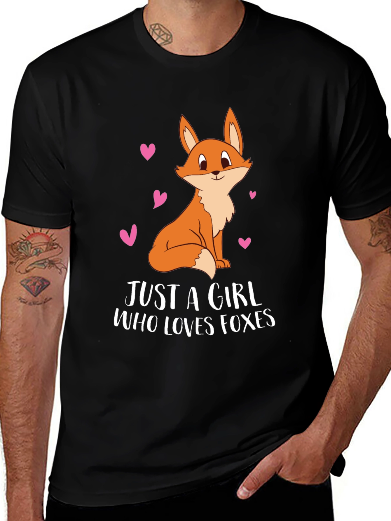 Just a Girl Who Loves Foxes T-Shirt - Cute Fox Design