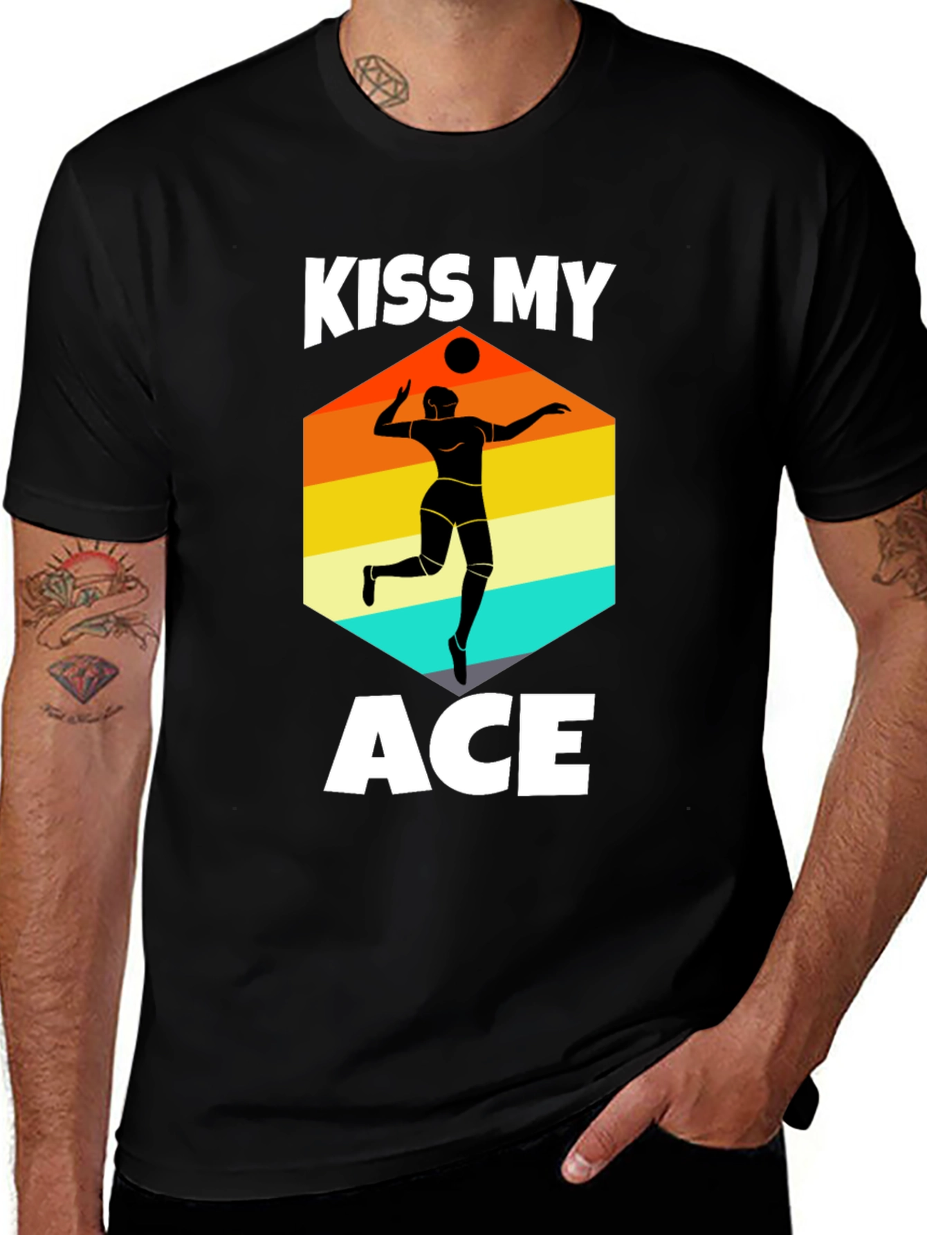 Variant 9 of Kiss My Ace Volleyball Graphic Tee