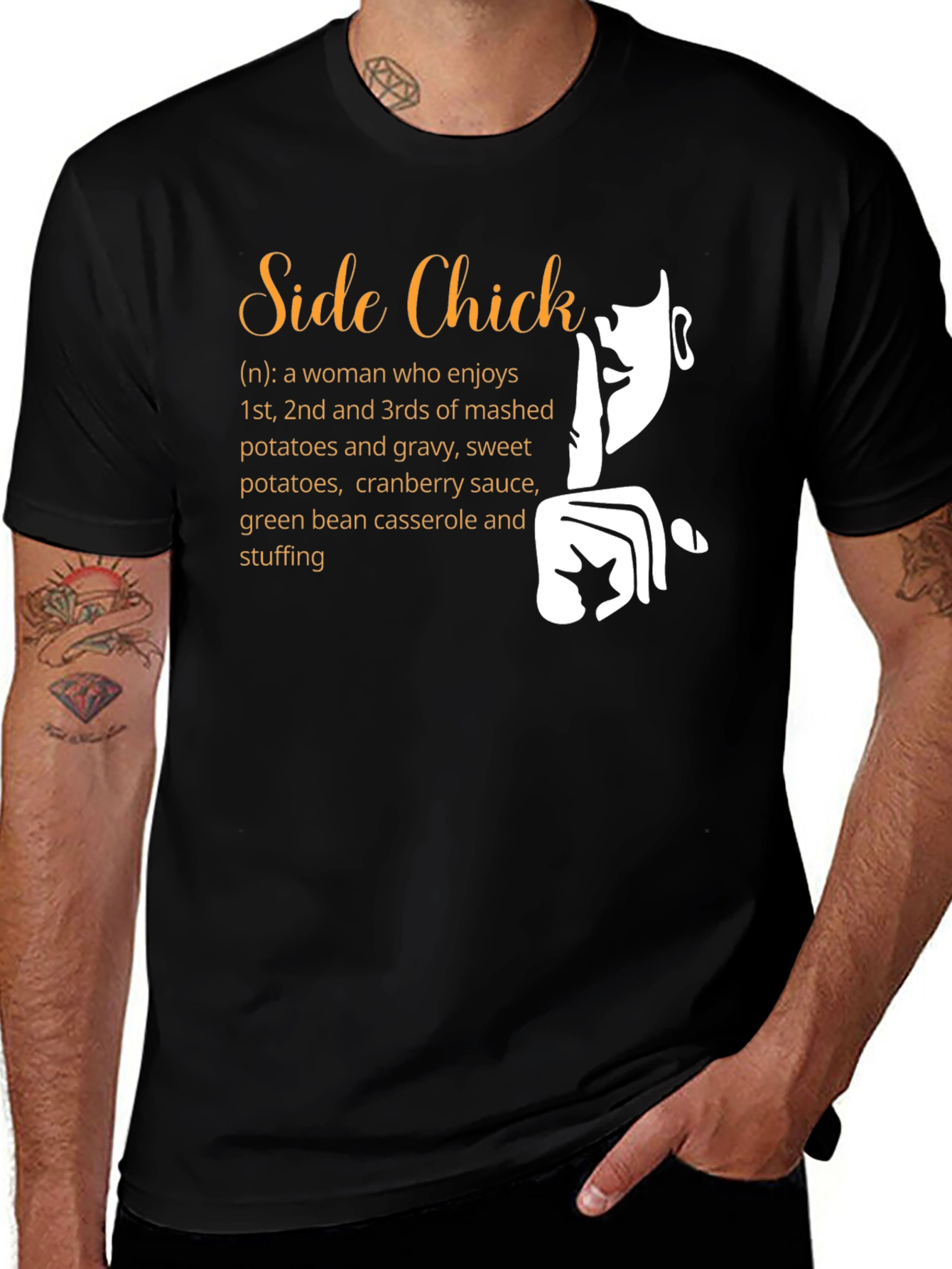 Variant 15 of Funny Side Chick Thanksgiving T-Shirt