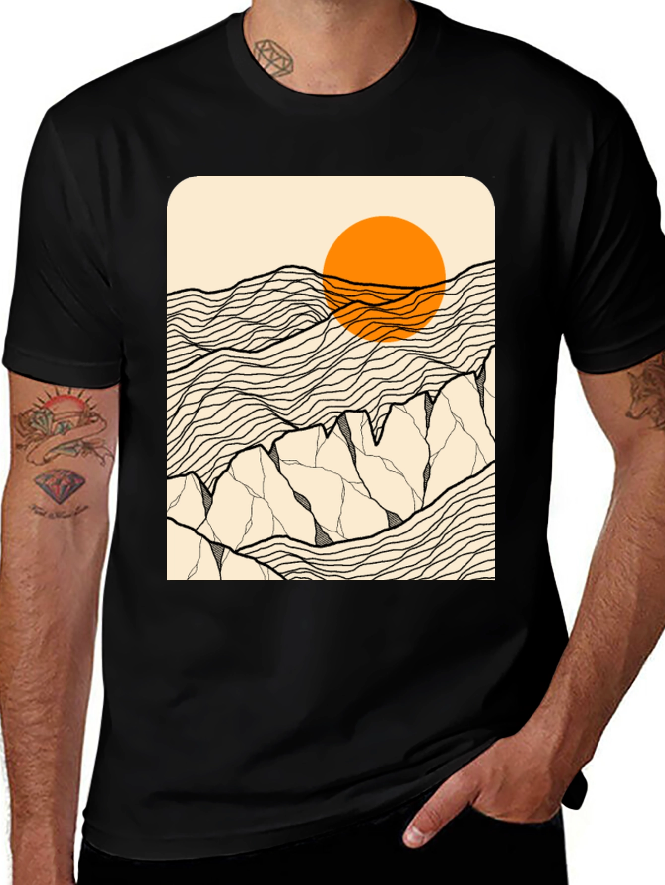 Variant 30 of Abstract Mountain Graphic Tee